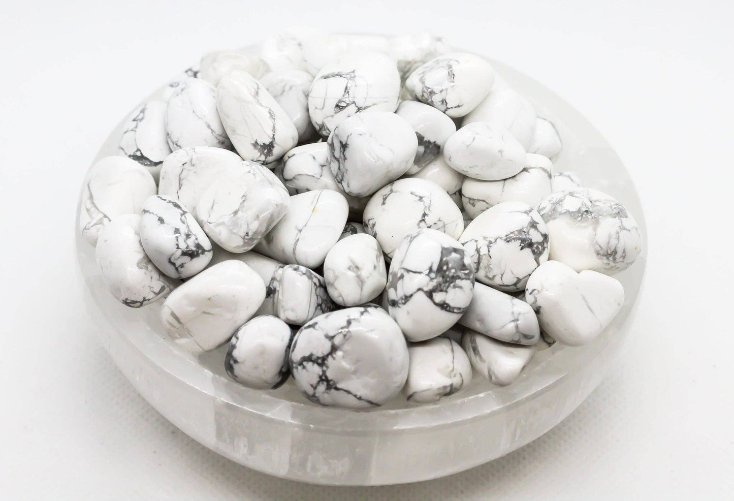 White Howlite Tumbled Pocket Stone | 20-30mm