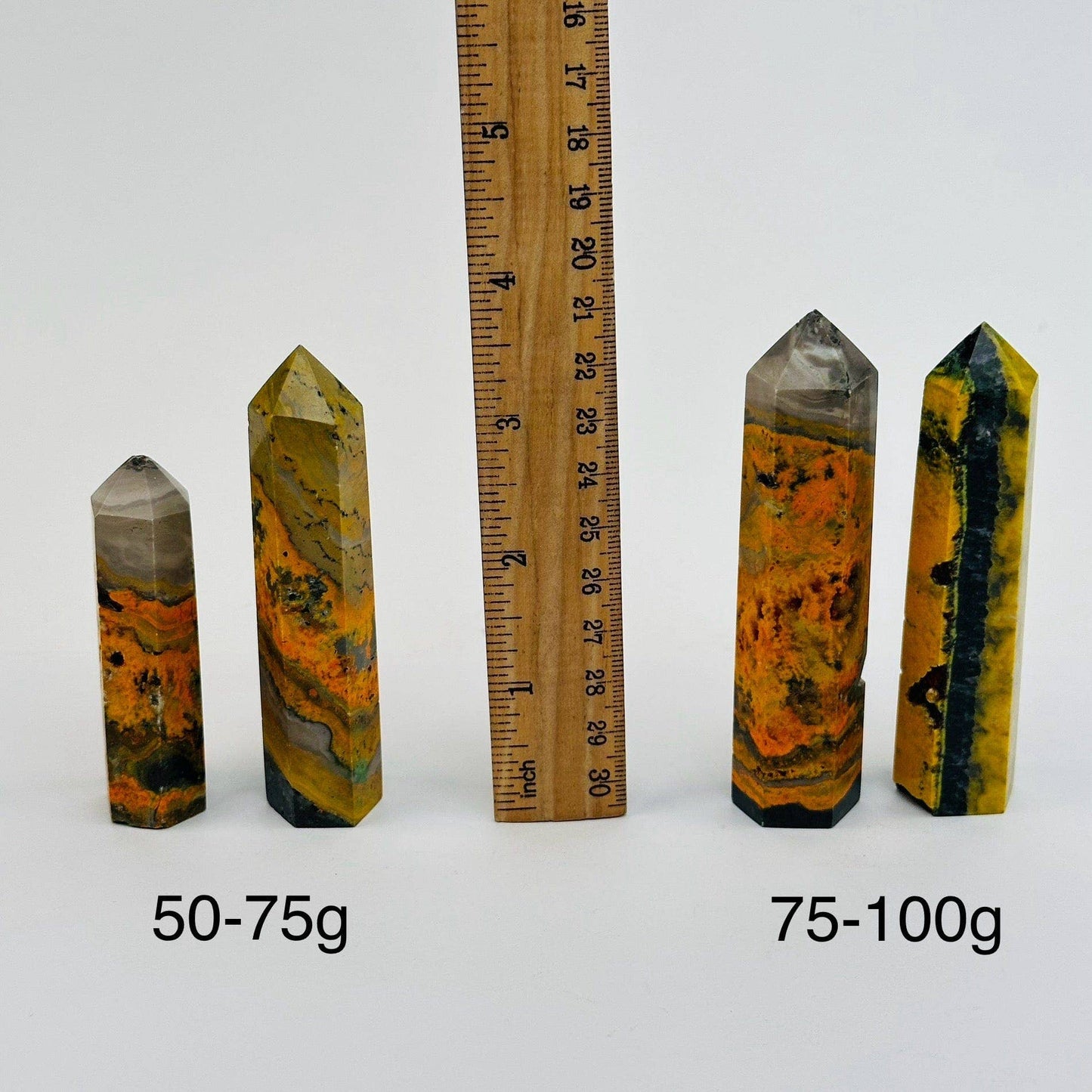 Bumble Bee (Bumblebee) Jasper Crystal Point (Single Terminated)