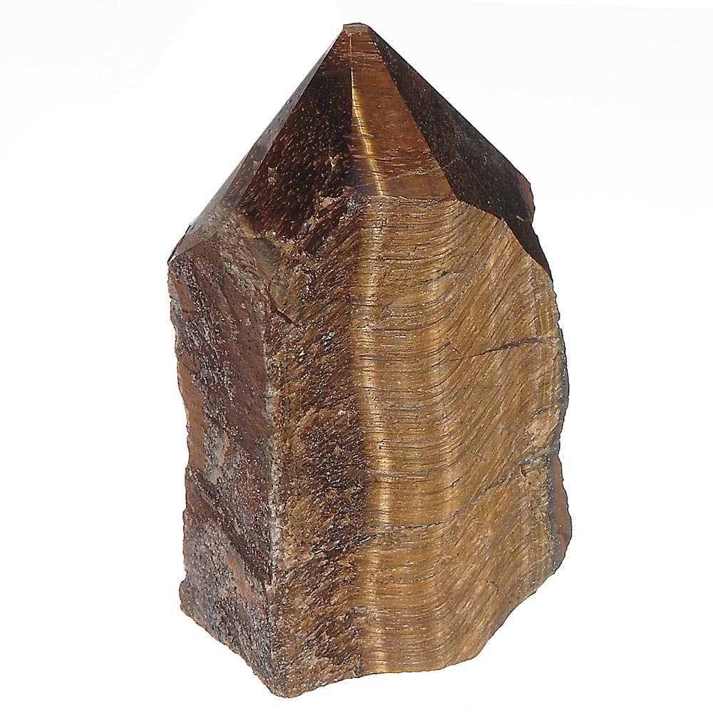 Tiger's Eye Point with Semi-Rough Natural Base