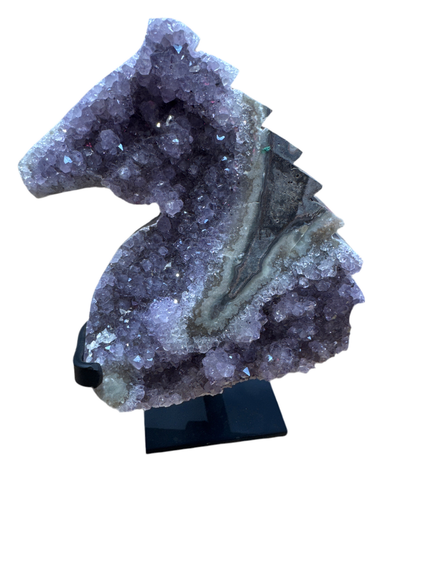 Amethyst Horse Head On Stand