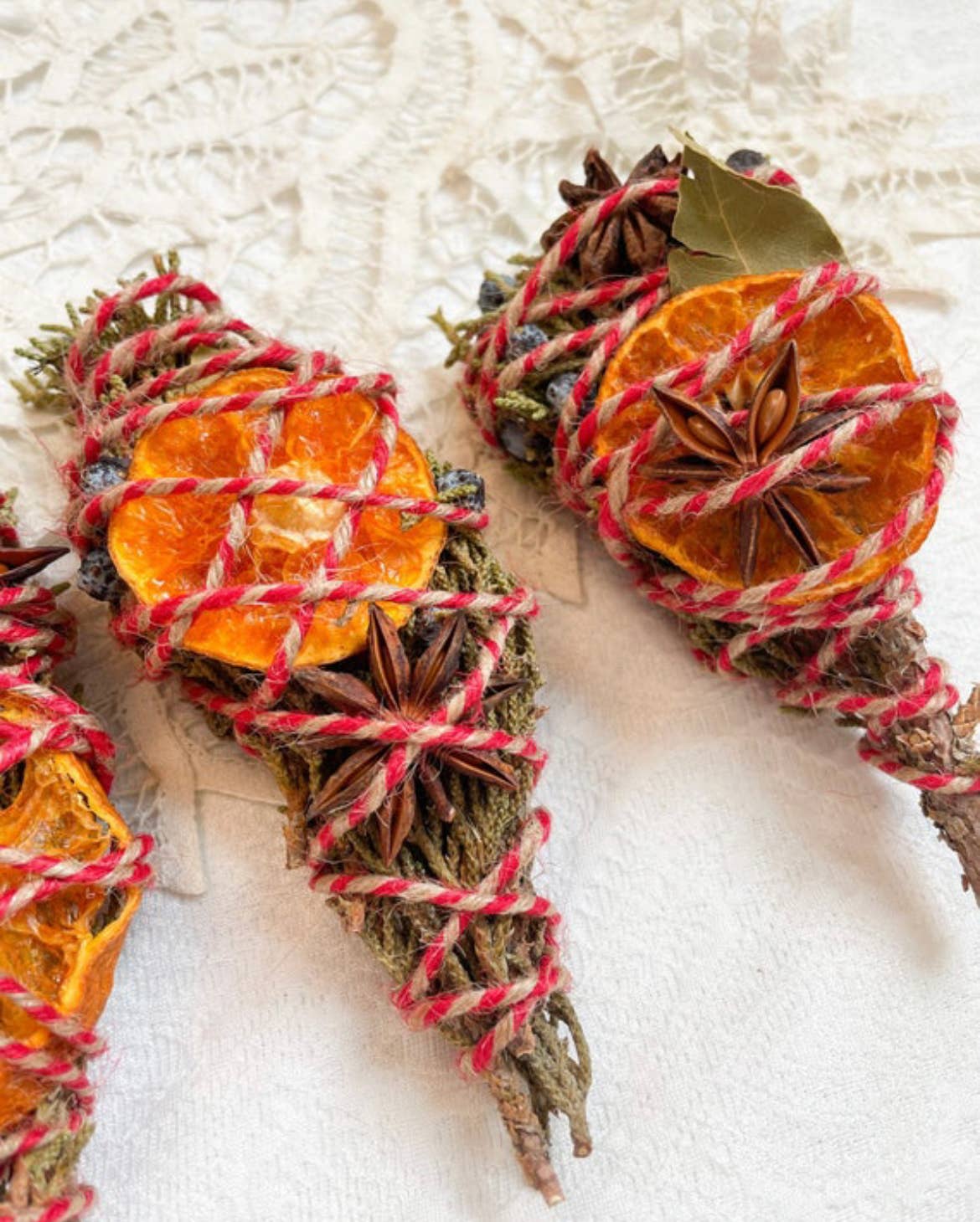 Yule Tide Cedar, Juniper, Orange, Basil, Smudge stick