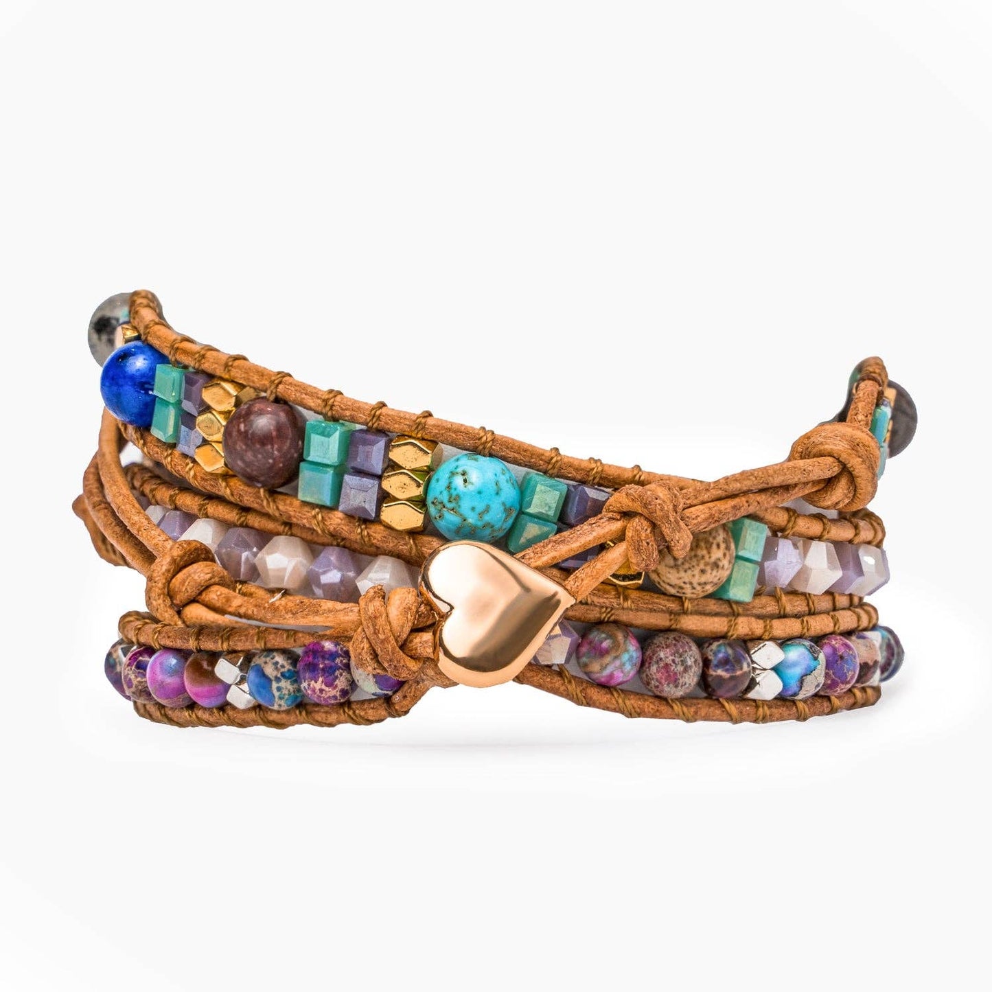 Healing Jasper Love Wrap Bracelet | Strength, Stability, Grounding | Cape Diablo