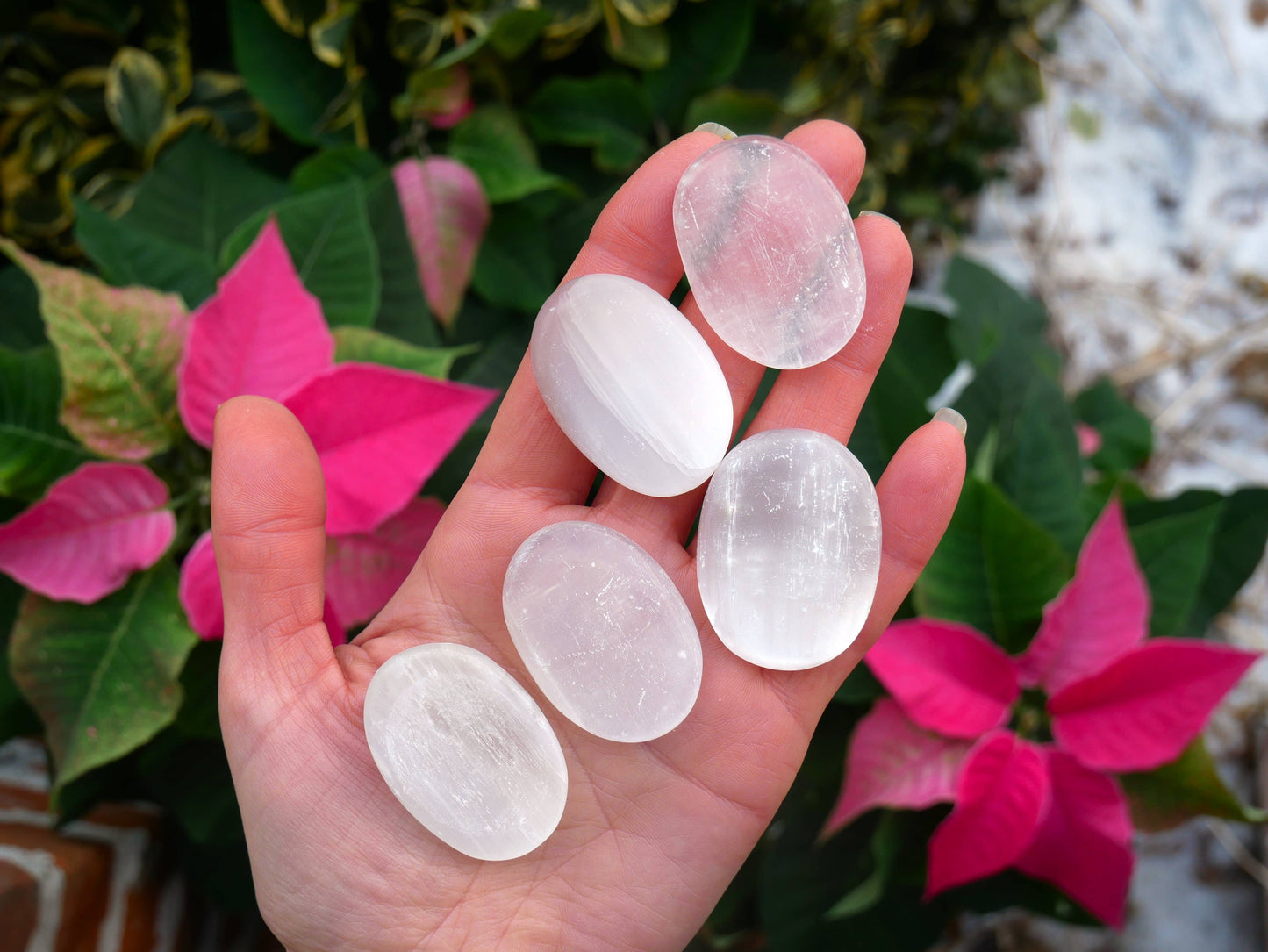 Selenite Worry Stones