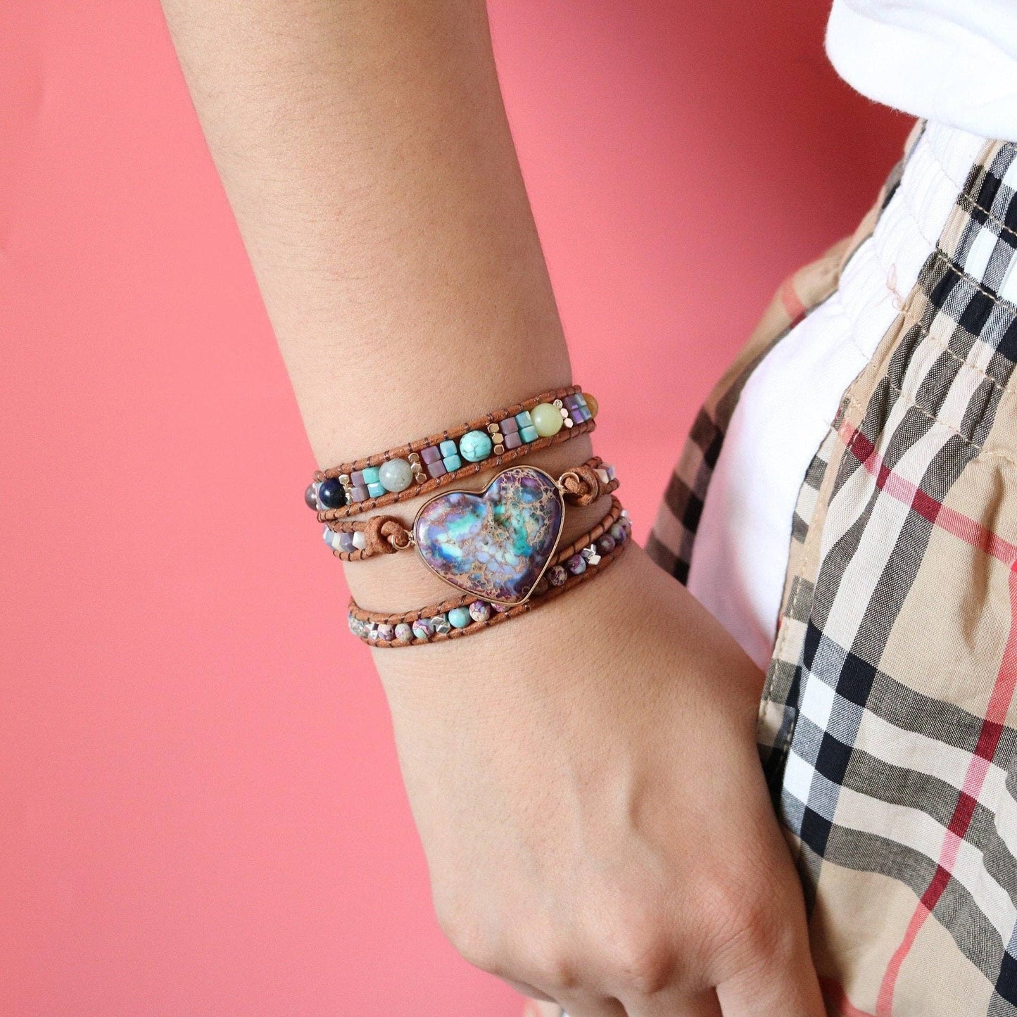 Healing Jasper Love Wrap Bracelet | Strength, Stability, Grounding | Cape Diablo