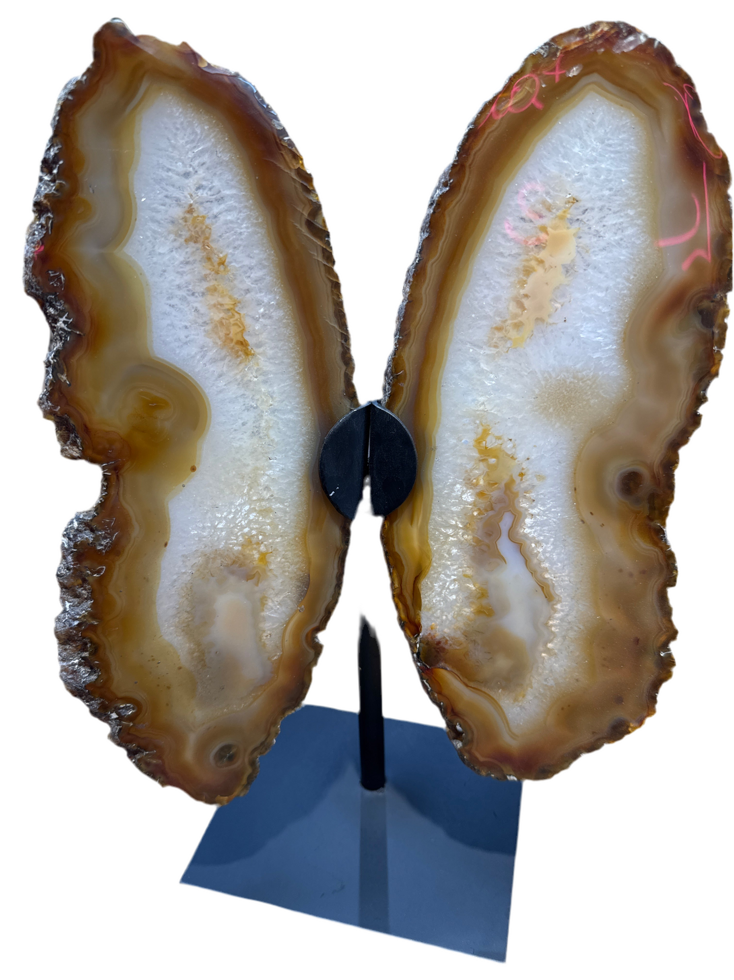 Agate Butterfly Wings On Stand