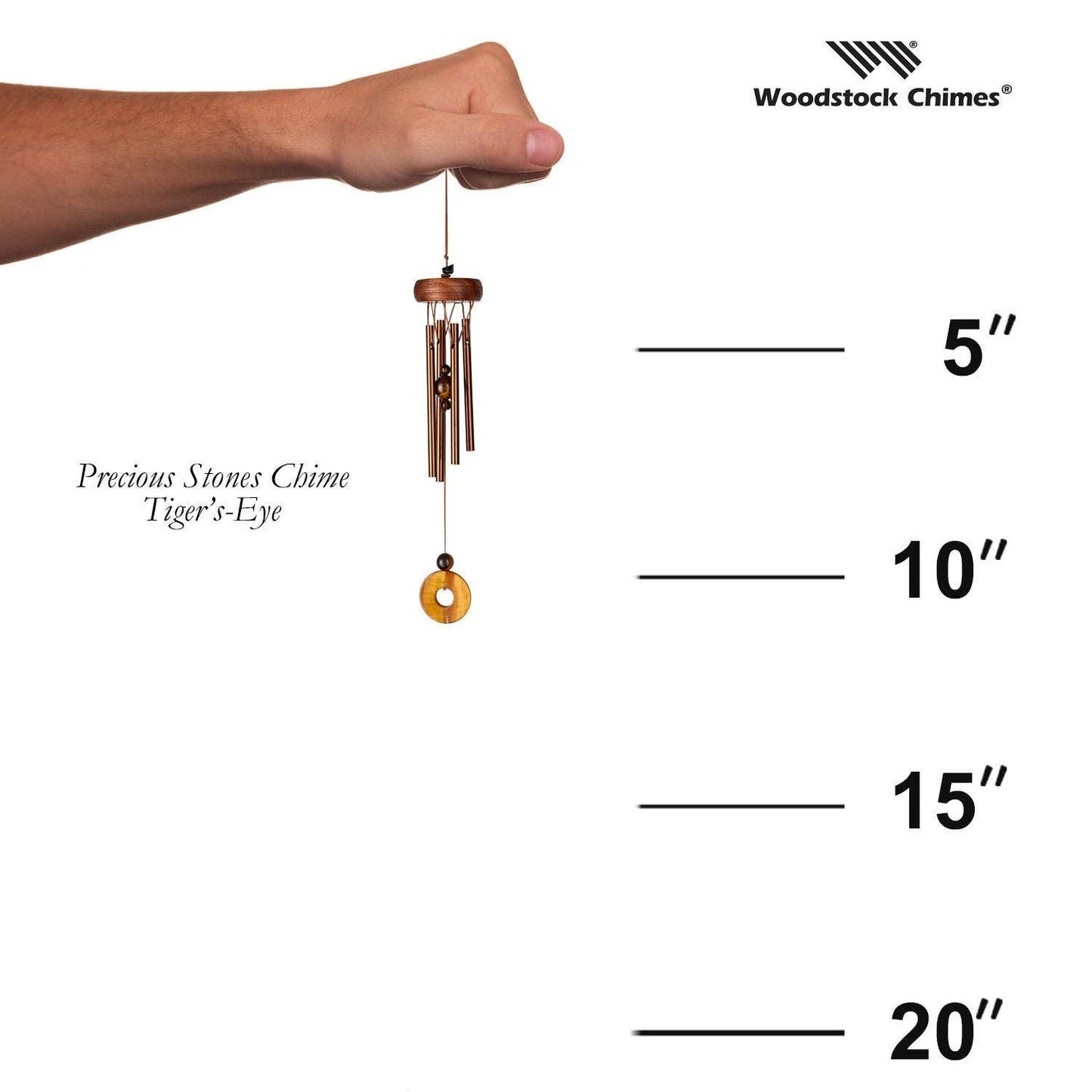 Precious Stones Wind Chime | Authentic Tiger’s Eye Healing Energy