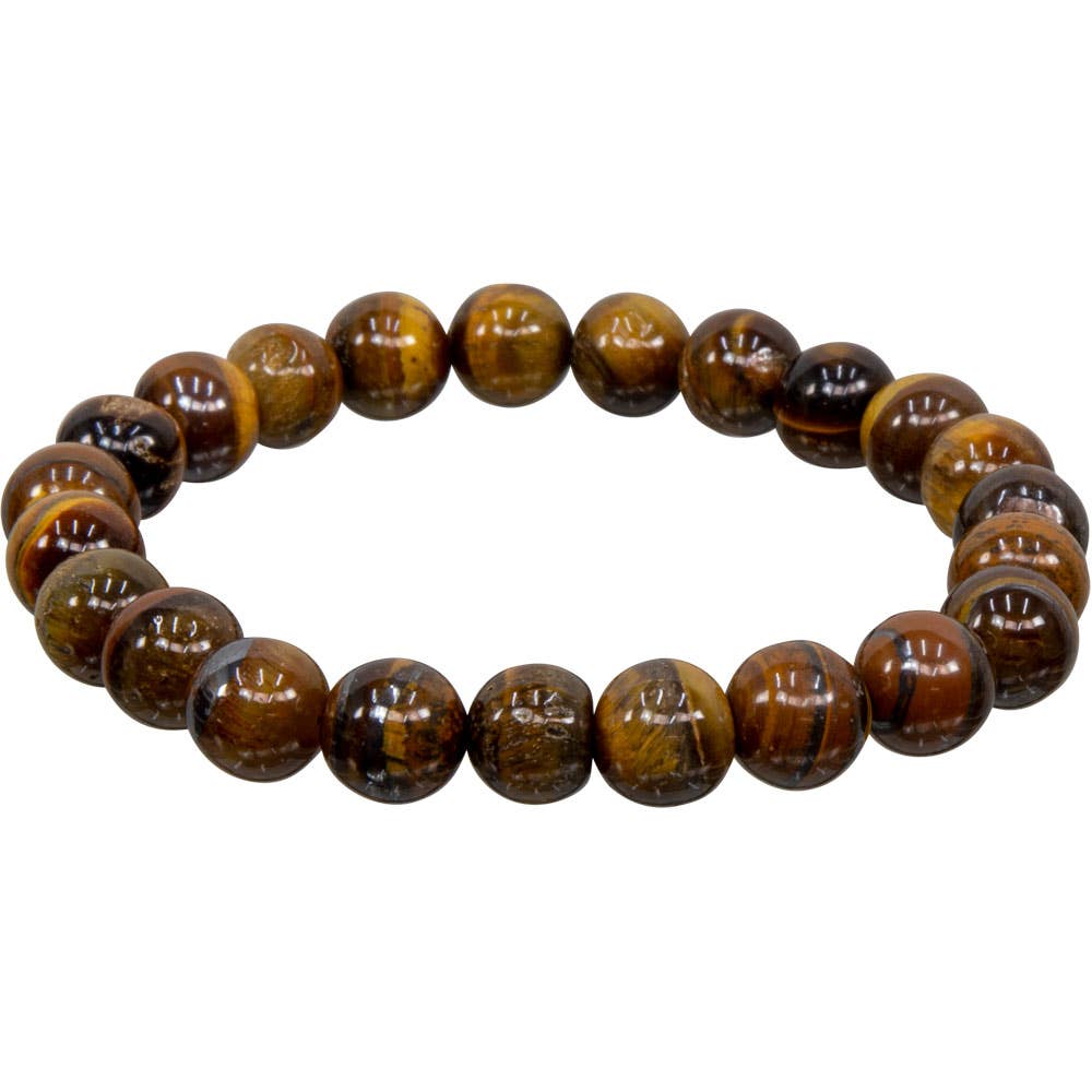 Tiger Eye Elastic Stretch Bracelet | 8mm Round Beads
