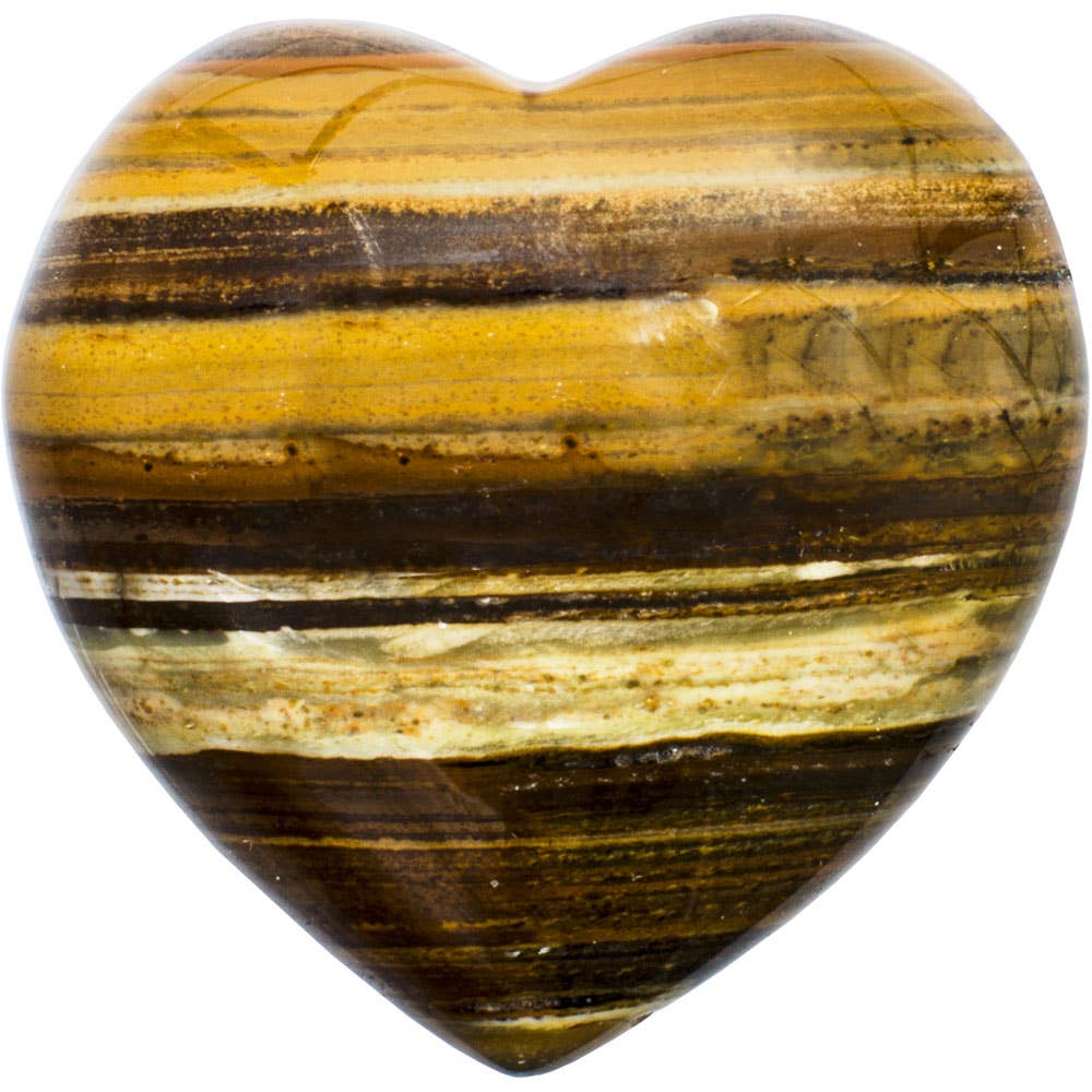 Tiger Eye Puffed Gemstone Heart