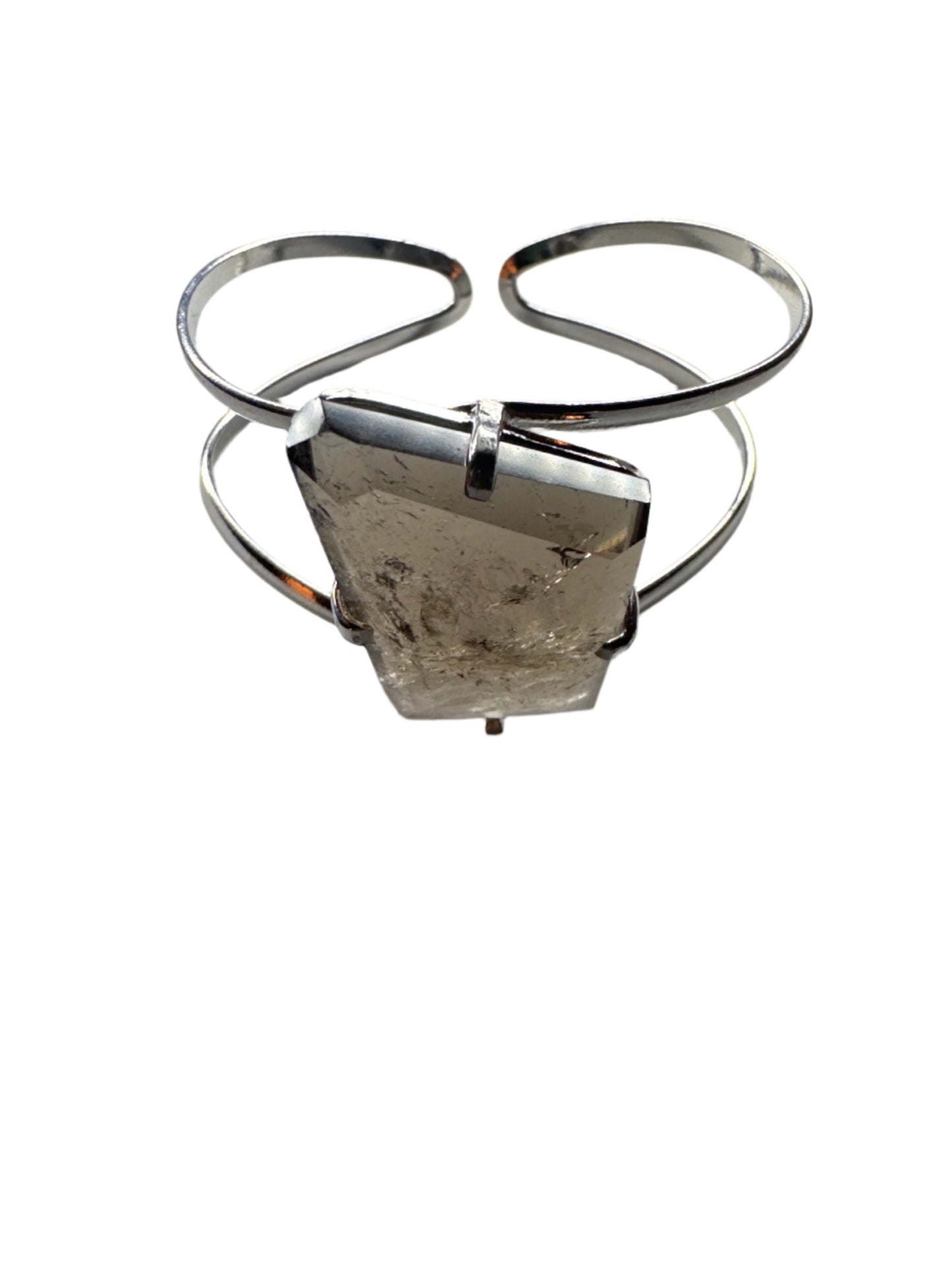 Smokey Quartz Polished Cuff Bracelet - Origems