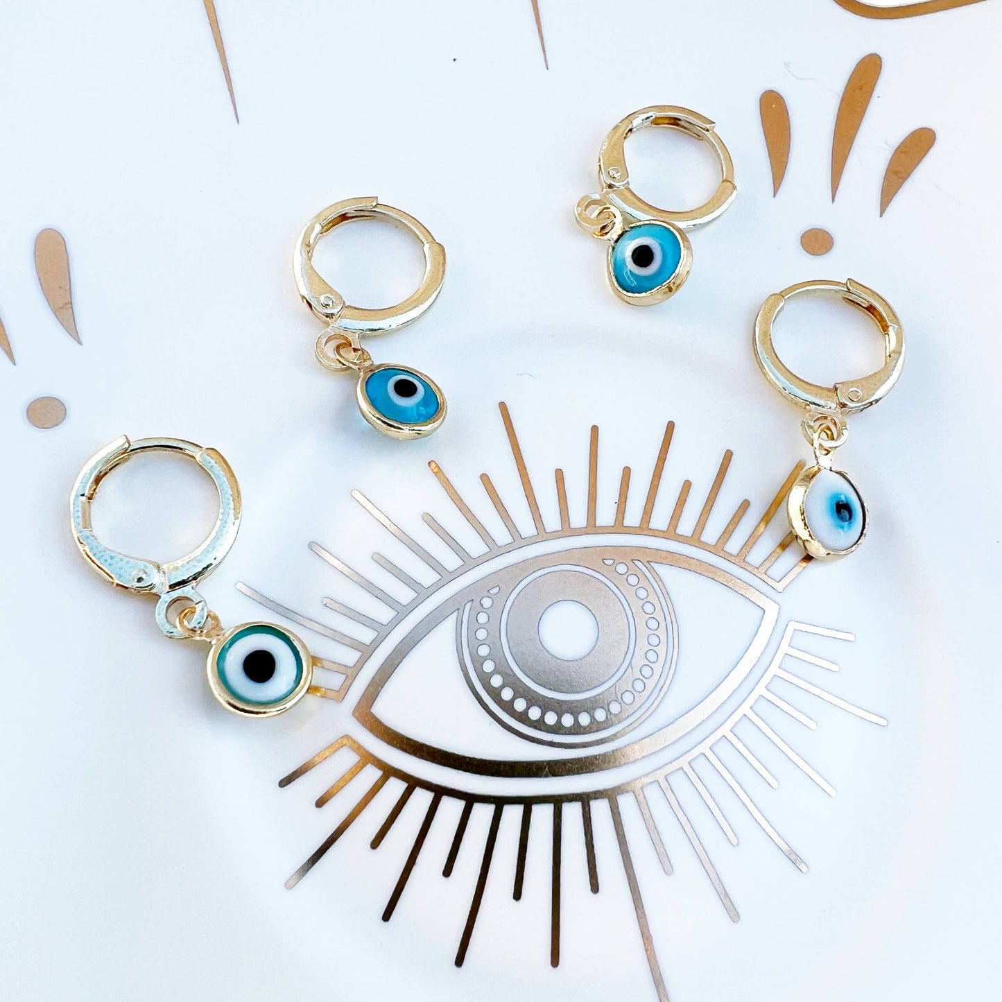 Glass Evil Eye Earrings