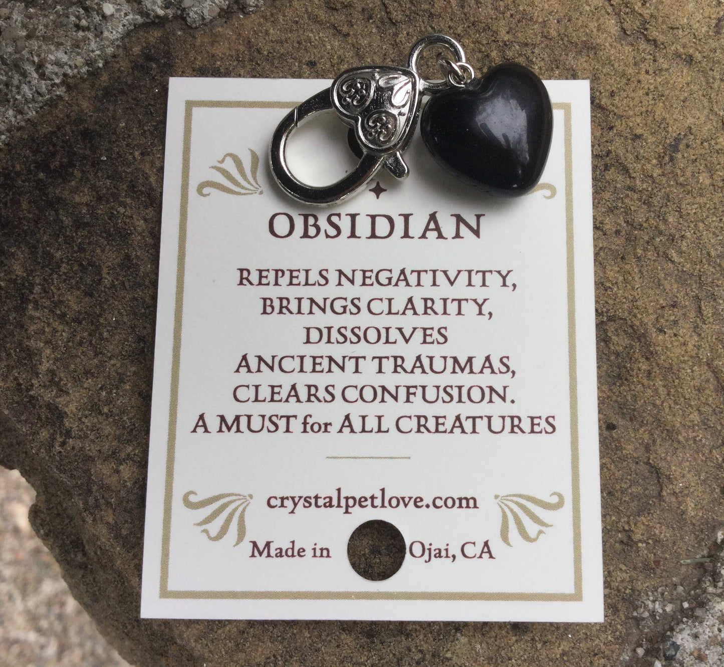 Black Obsidian Healing Pet Pendant