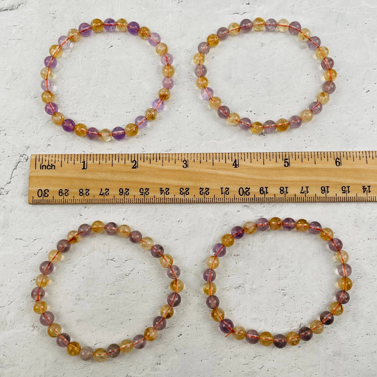 Amethyst and Citrine Ametrine Bracelets (6mm)