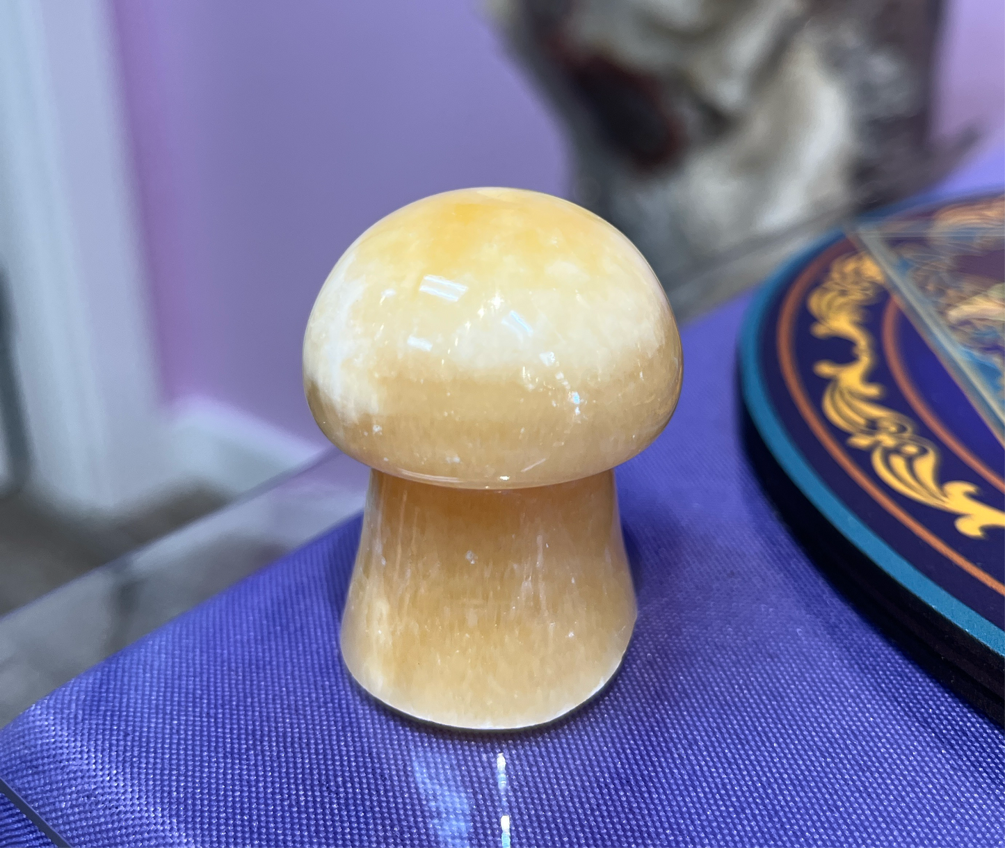 Yellow Calcite Mushrooms