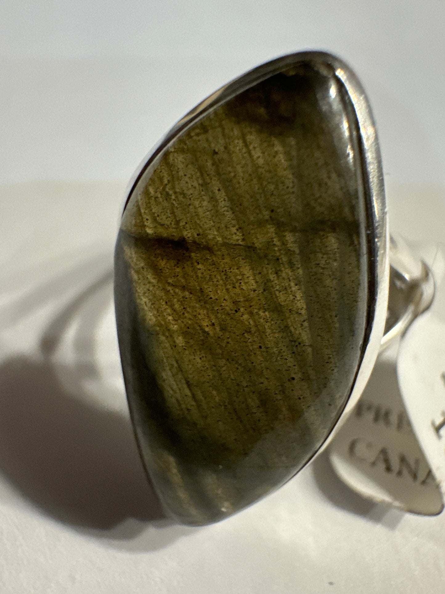 Premier Peacock Labradorite Sterling Silver Ring (Size 11)