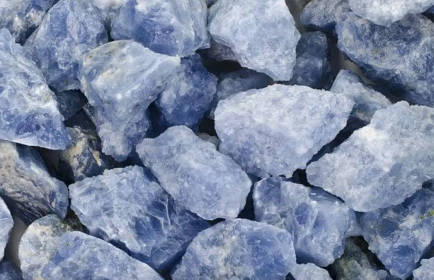 Raw Blue Calcite Pocket Stone