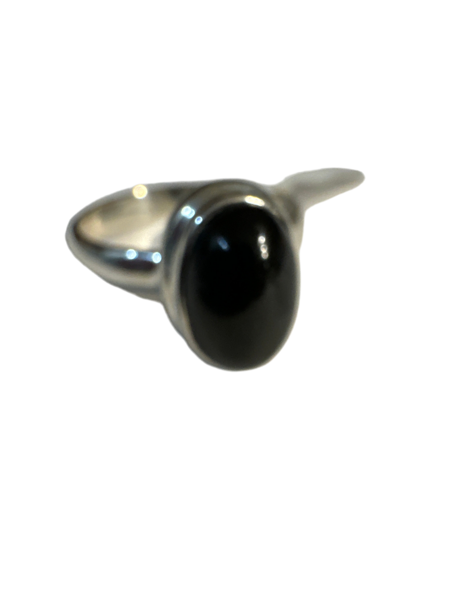 Black Star Obsidian Sterling Silver Ring (Size 9)