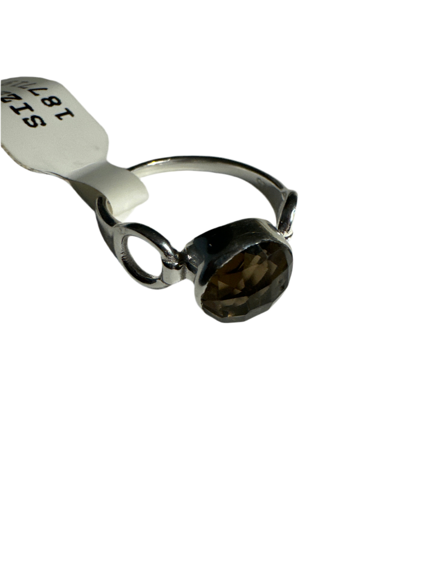 Smokey Quartz Size 5 Sterling Silver Ring