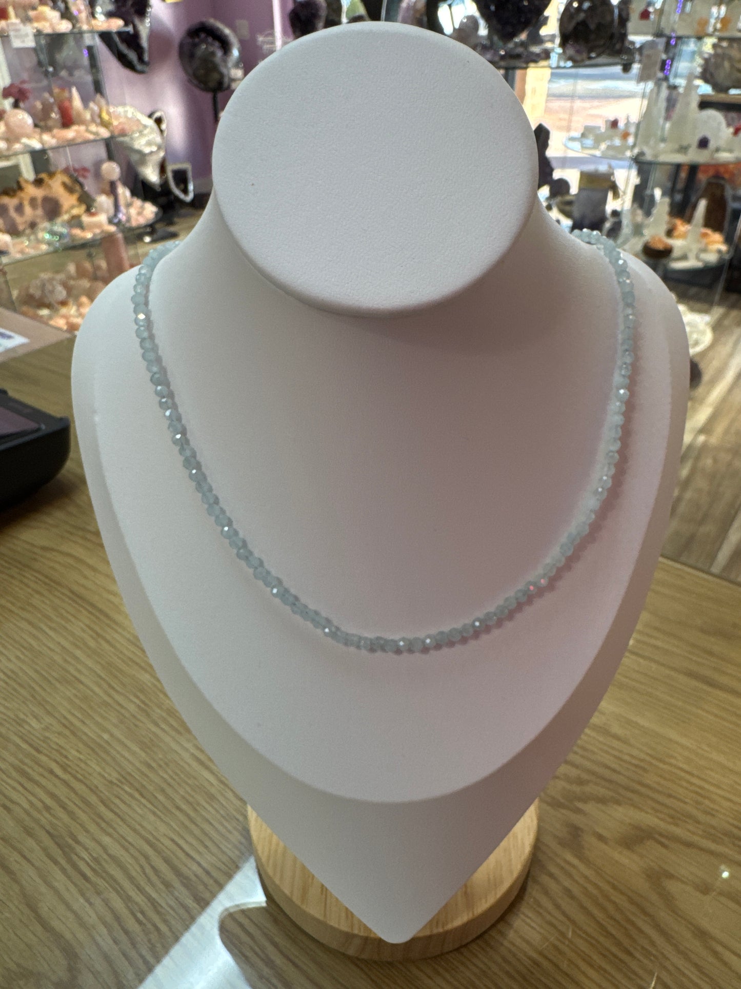 Gemstones Faceted Necklace 4mm