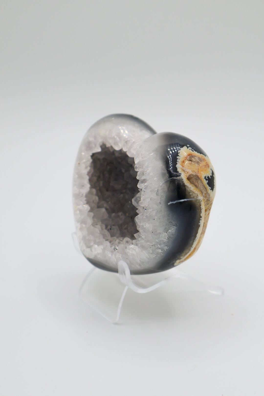 Heart Shaped Polished Agate Druzy