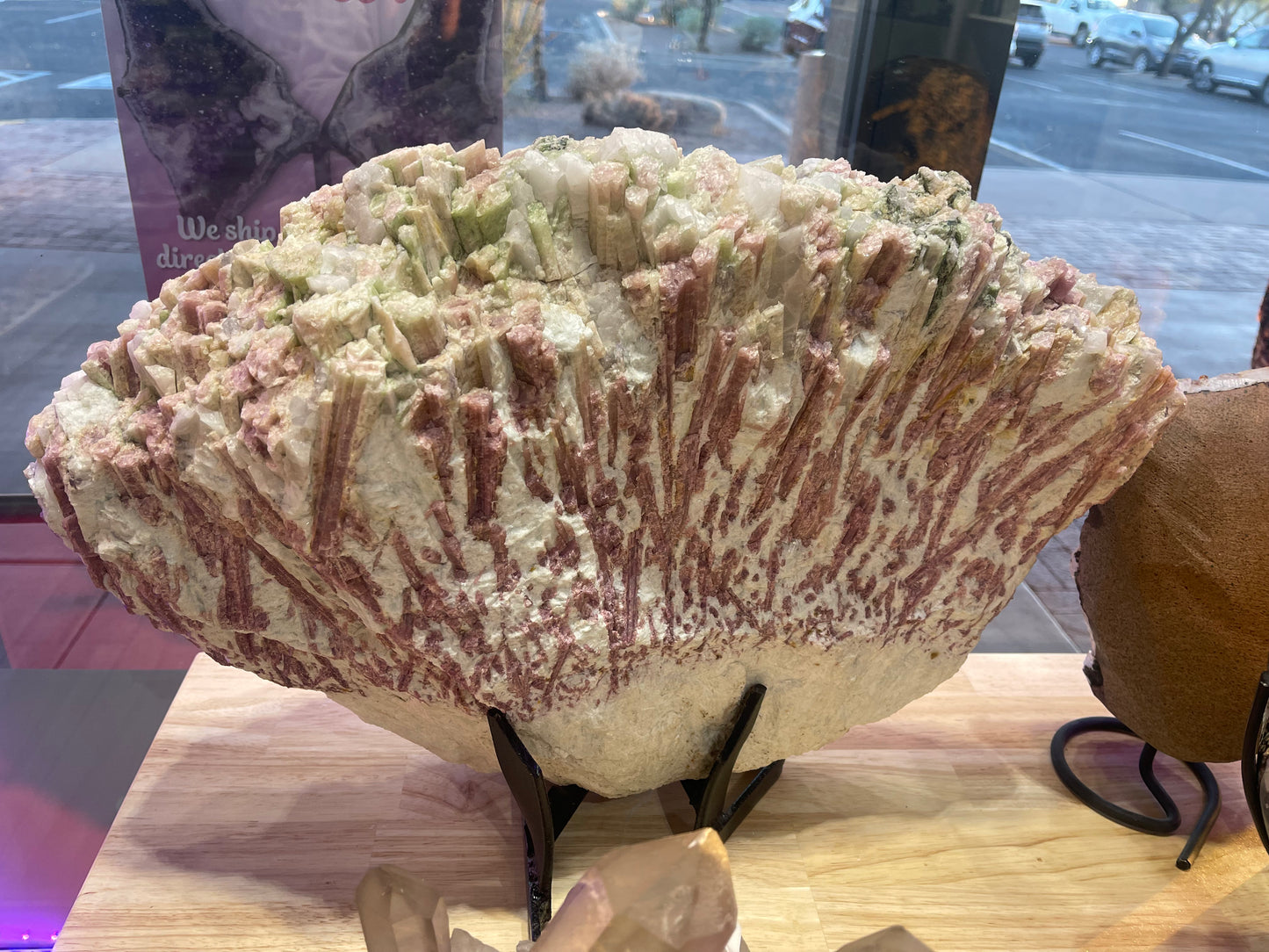 Ebalite Pink Tourmaline Display Piece