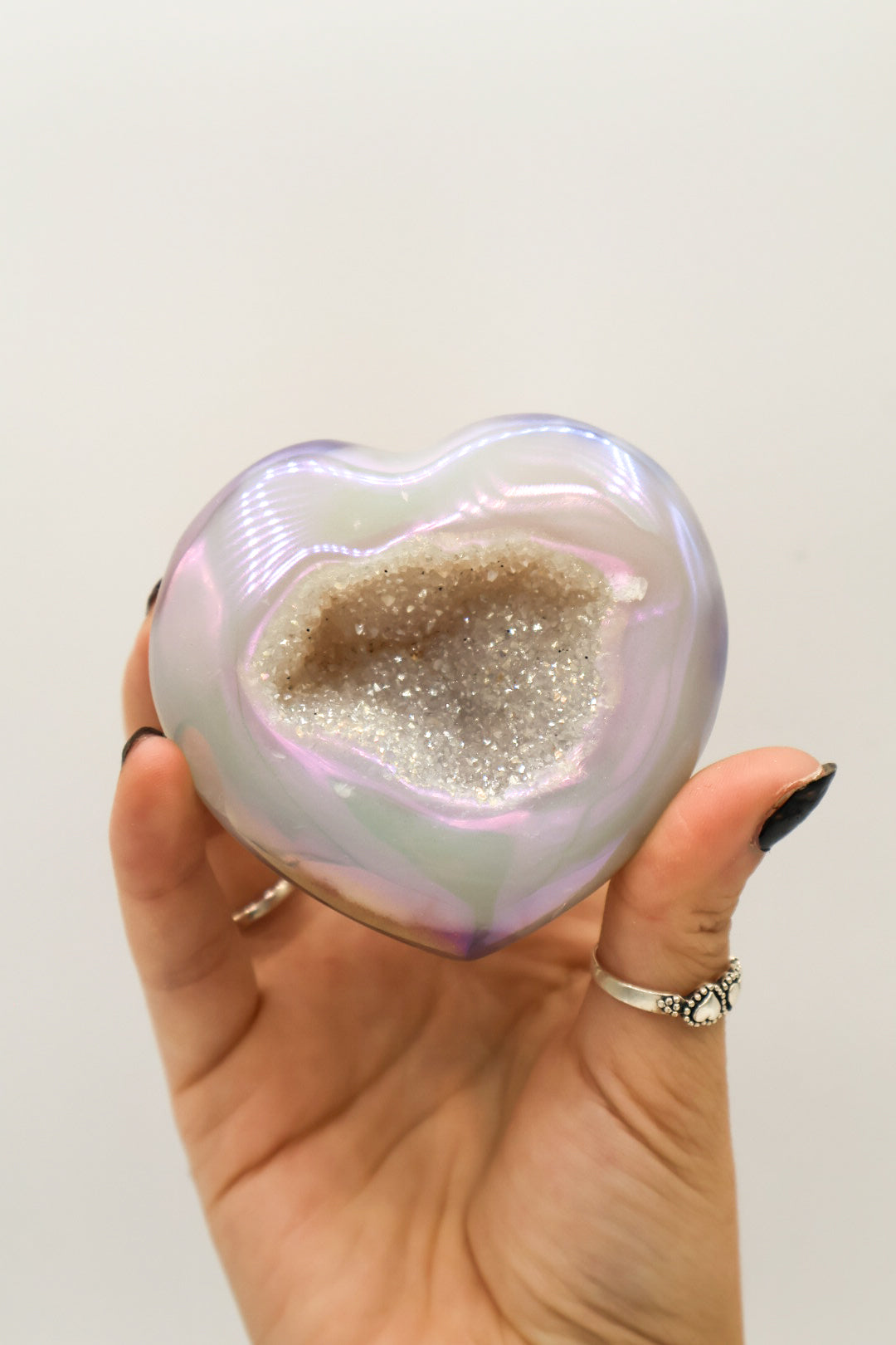 Iridescent Druzy Heart
