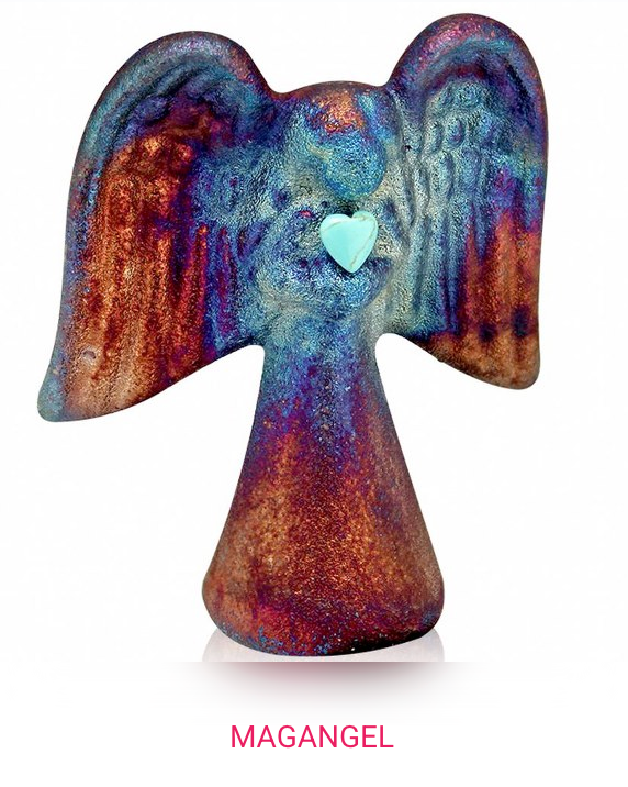 Raku Spirit Angel MAGNET | In Box 2.5 Inches | MAGNET