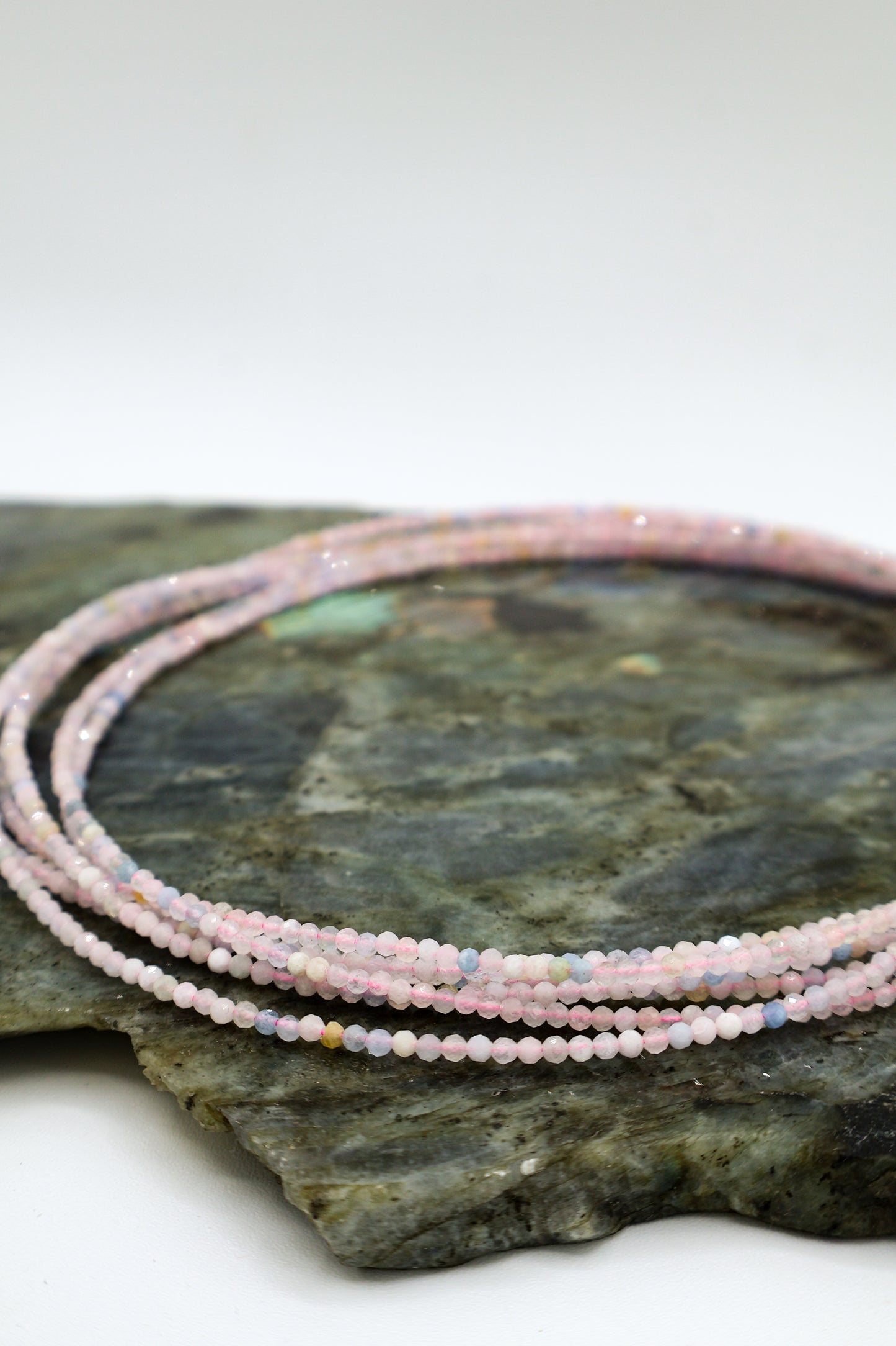 Morganite Crystal Necklace (2mm)