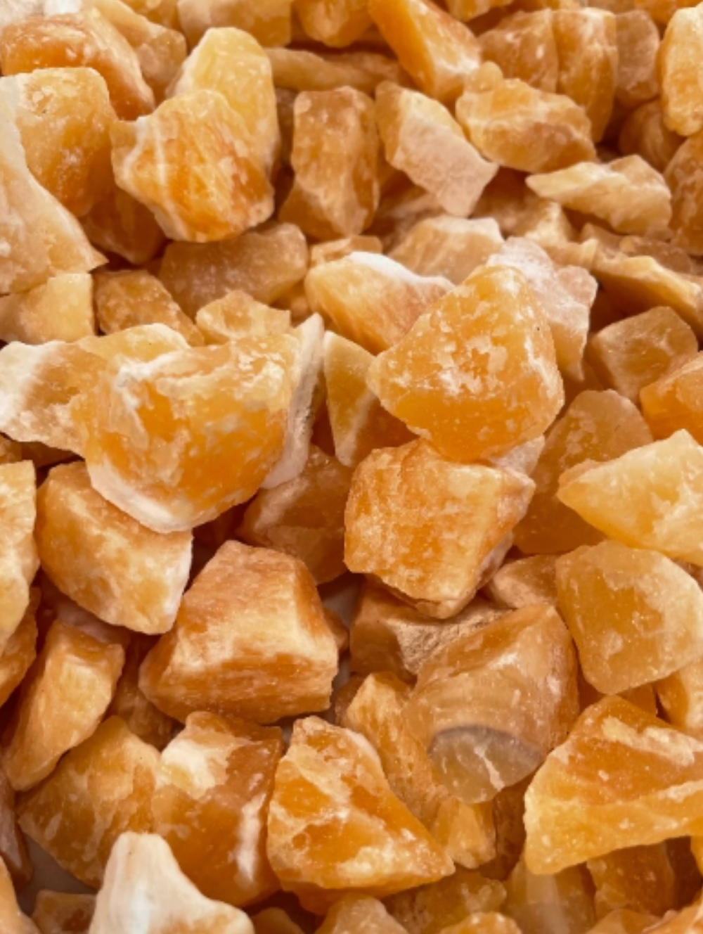 Orange Calcite Raw Rough Pocket Stone