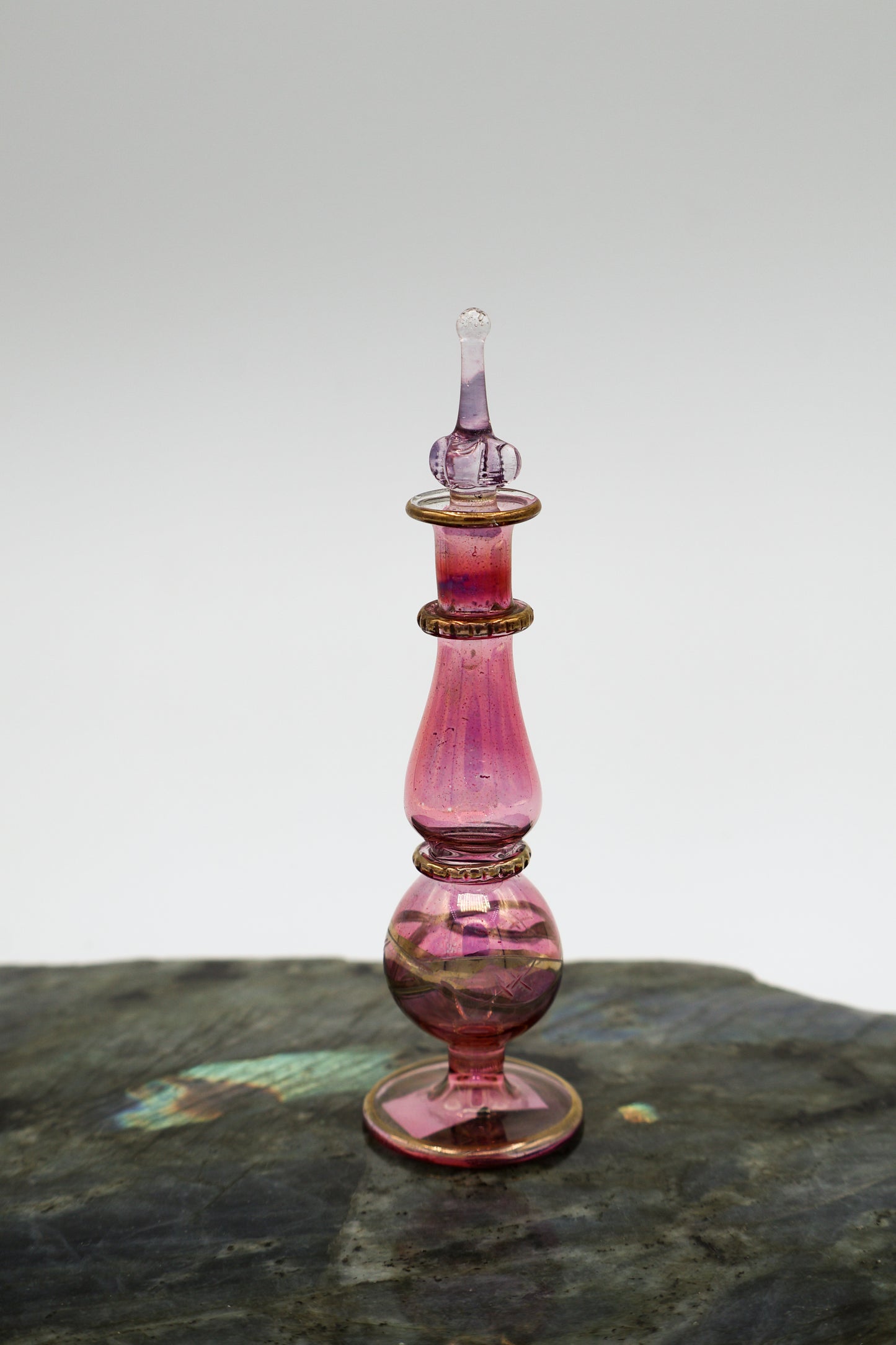 Egyptian Glass Hand Blown Oil Bottle
