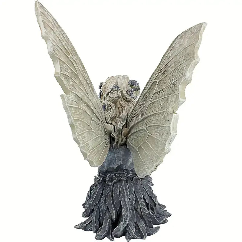 Flower Fairy Statue with Angel Wings