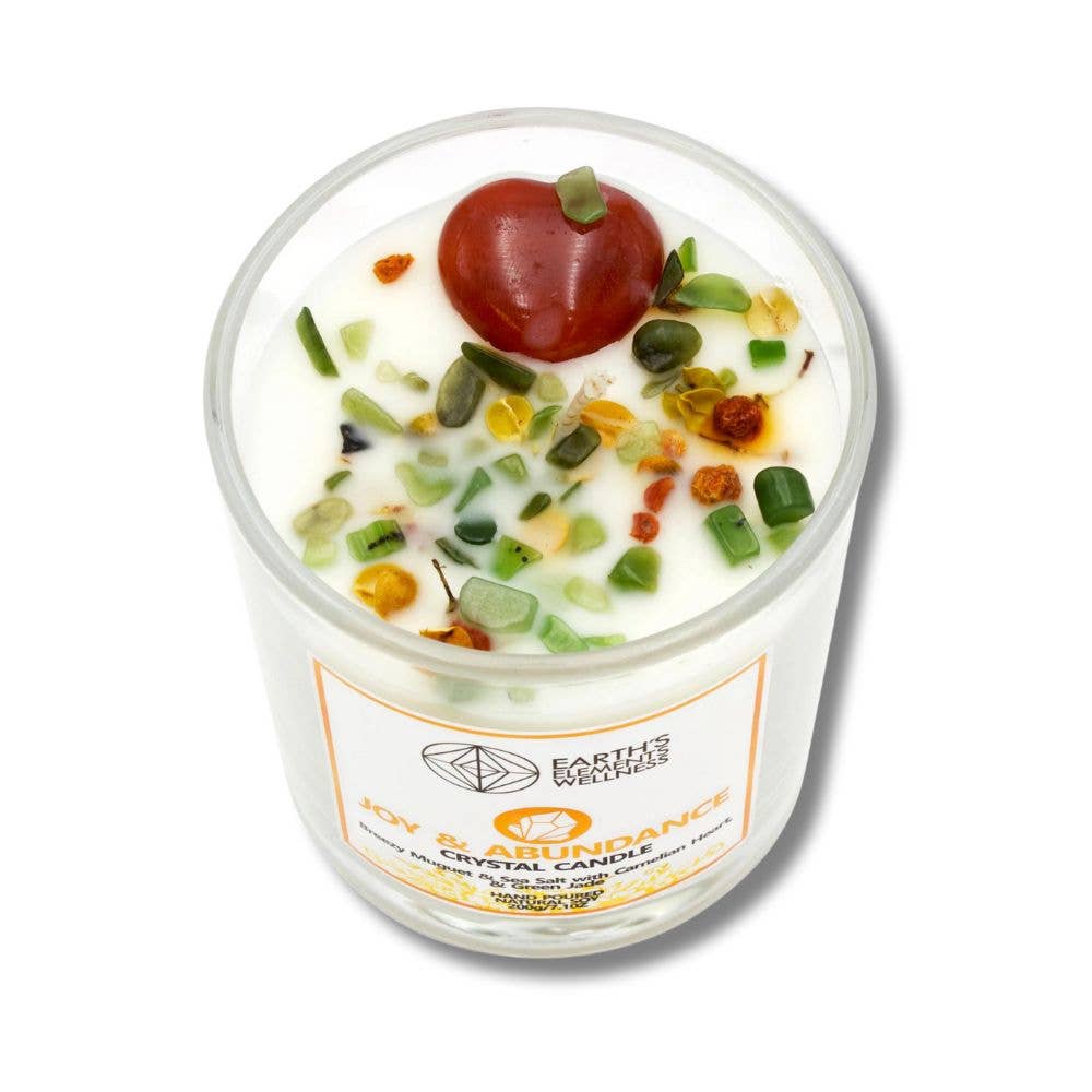 Joy and Abundance Crystal Candle | Earth’s Element Wellness