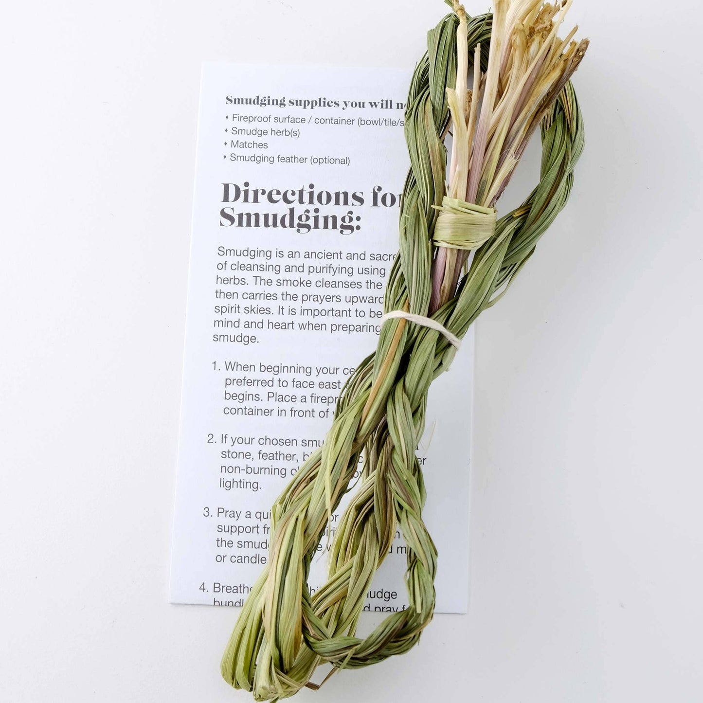Sweetgrass Braid Smudge Stick