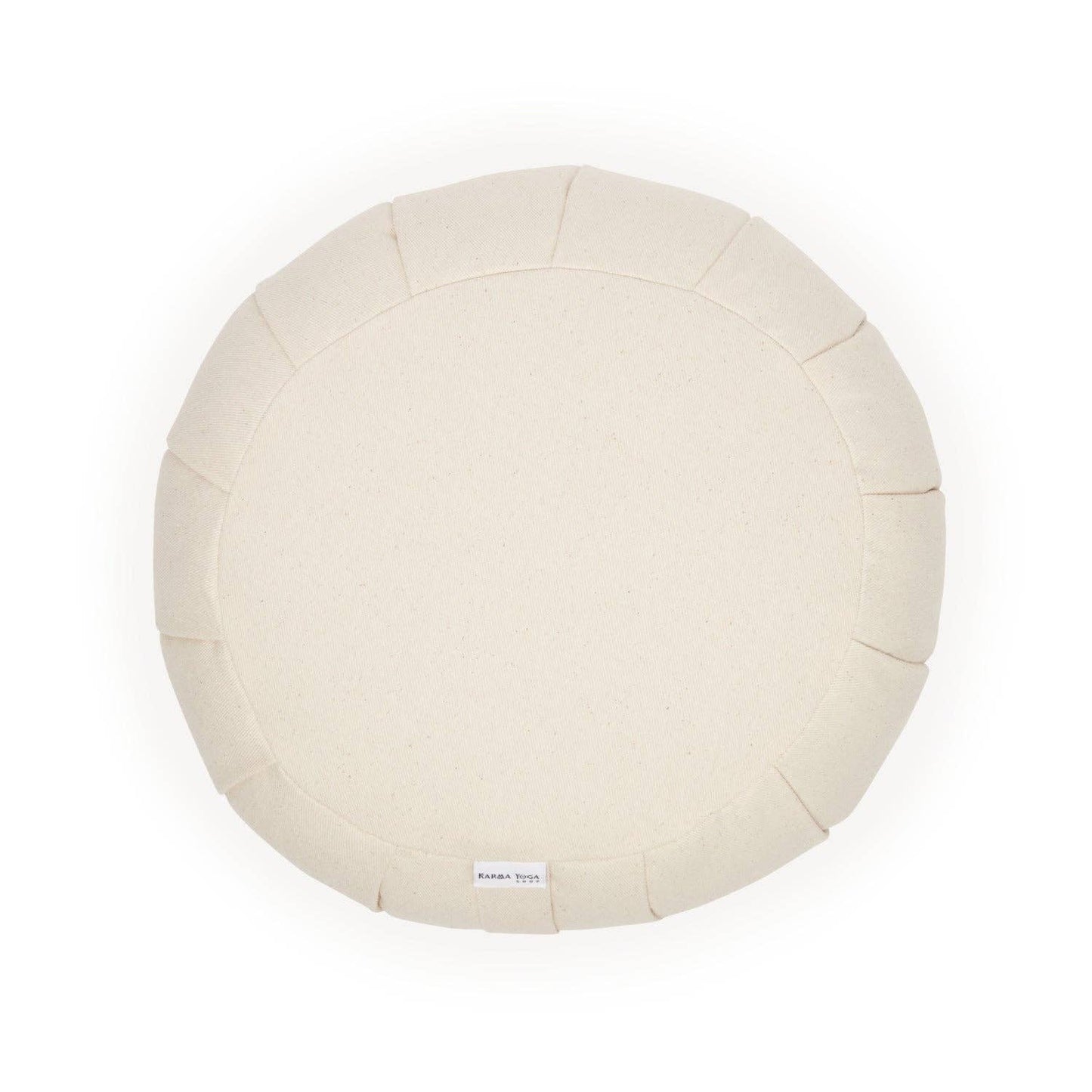 Meditation Pillow, Cushion - Zafu round ecru (cotton/buckwheat)