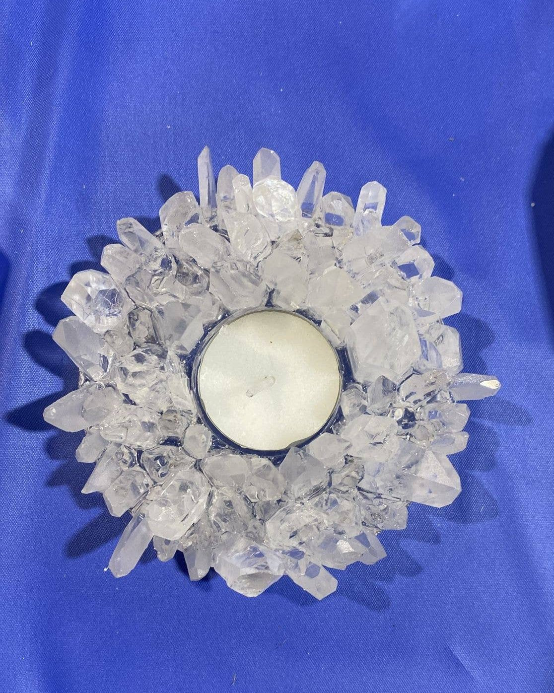 Lemurian Quartz Candle Holder