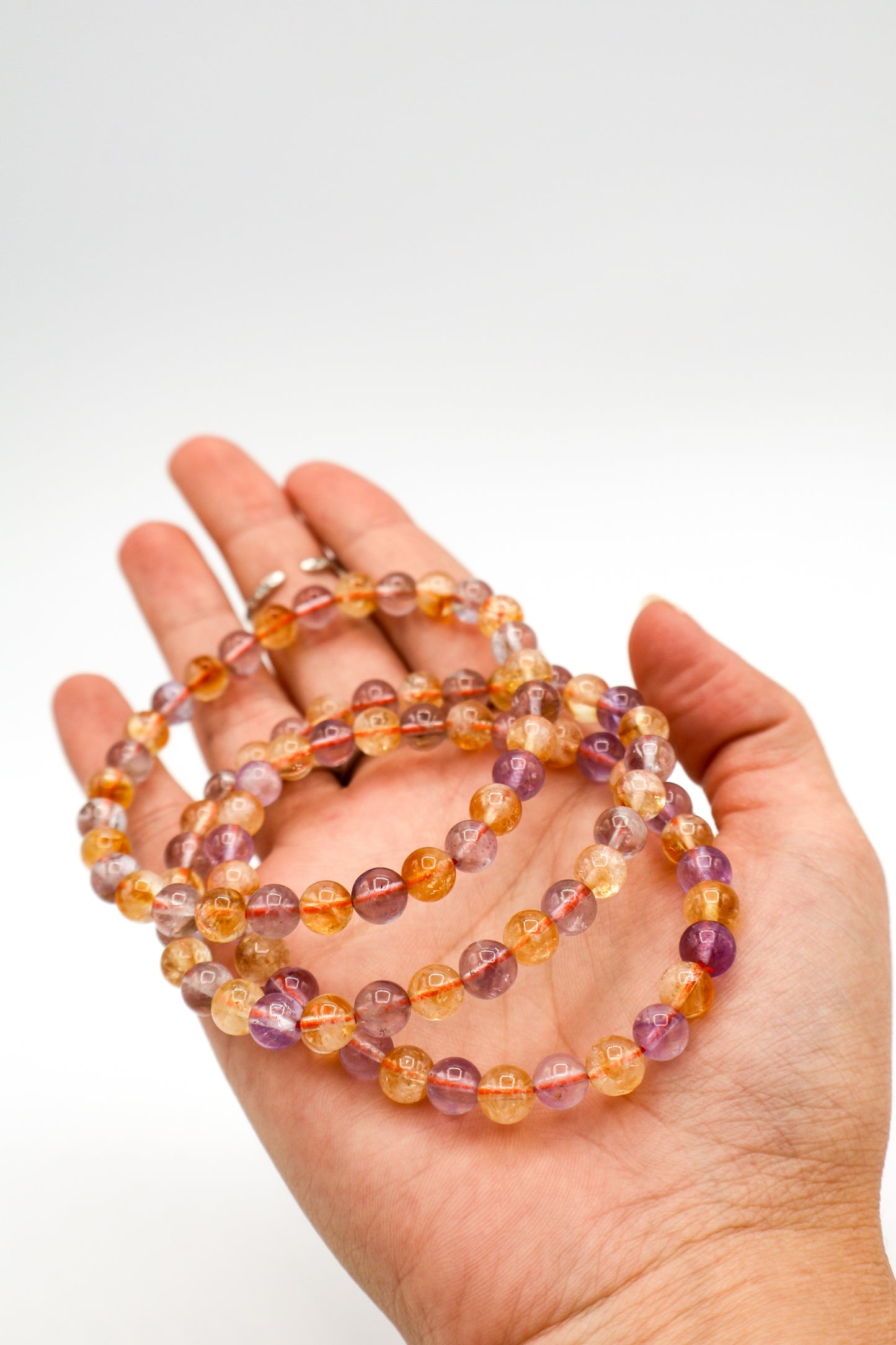 Amethyst and Citrine Ametrine Bracelets (6mm)