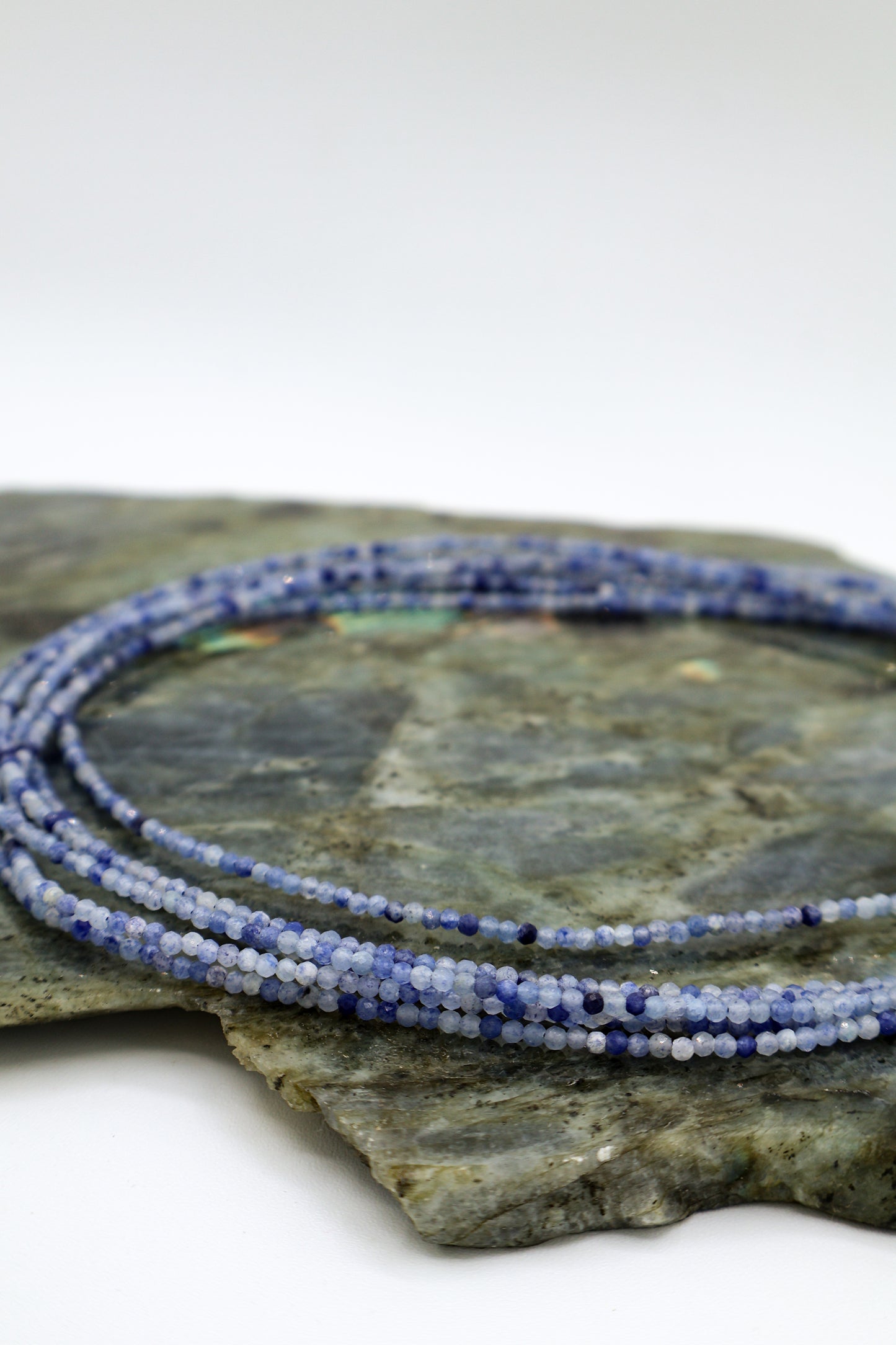 Blue Aventurine Crystal Necklace (2mm)