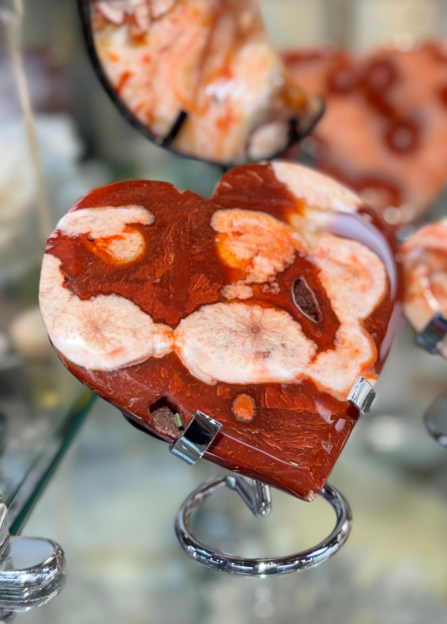 Carnelian Agate Heart with Stand