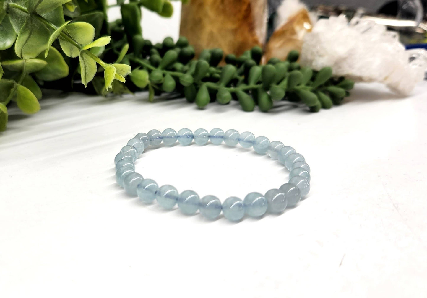 Aquamarine Gemstone Bracelet (6mm)