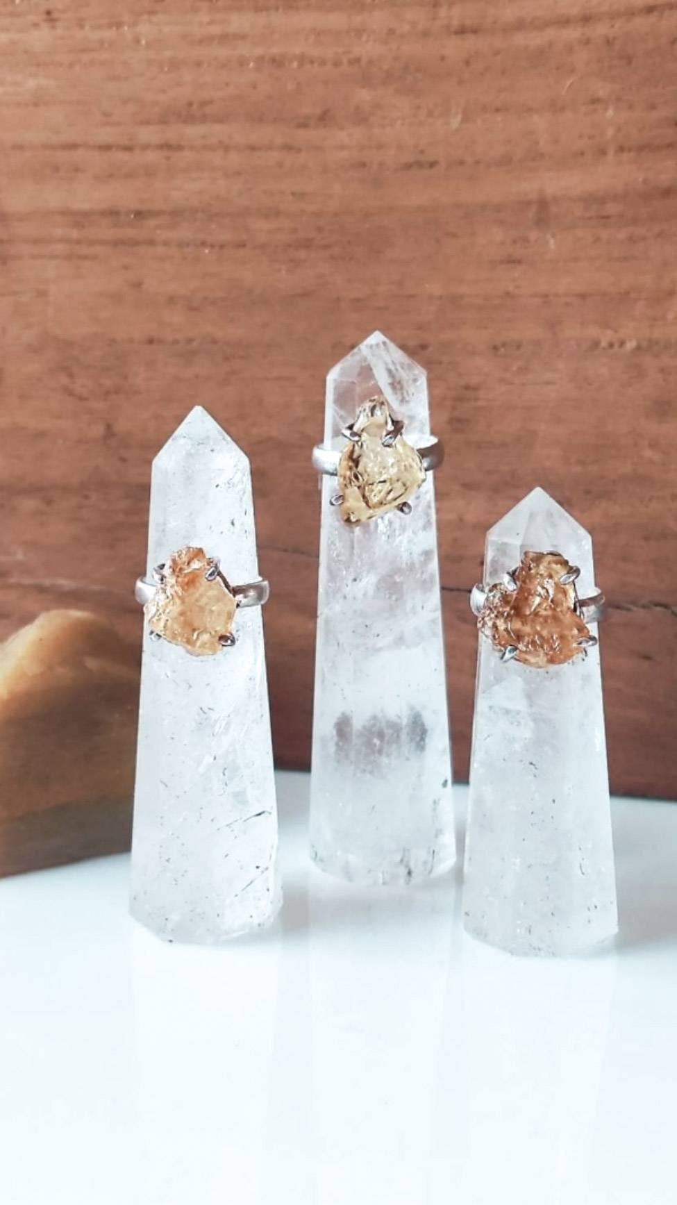 Raw Citrine Crystal Birthstone Ring SIZE 6