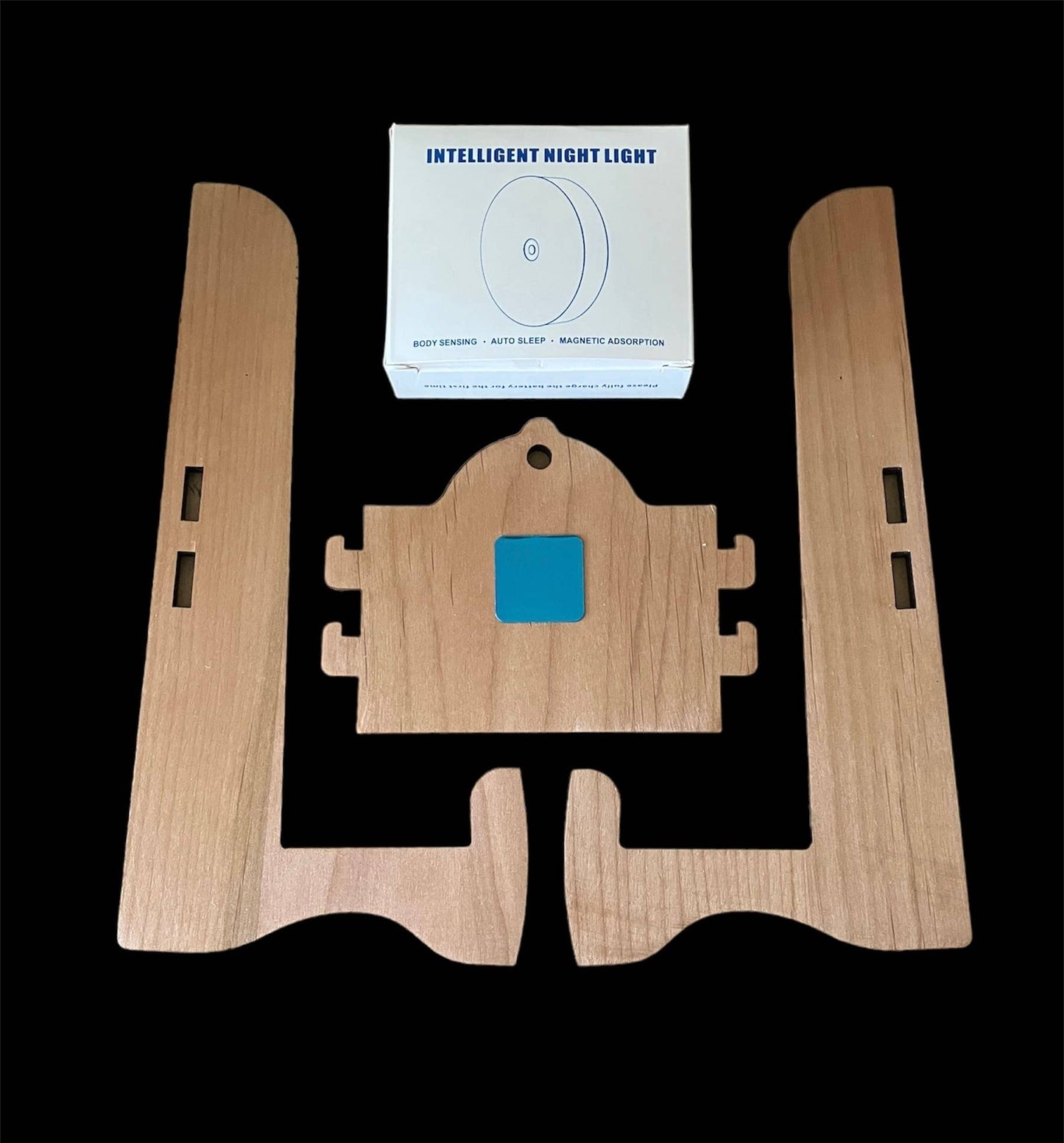 10" Owl Goat Hide Tambourine with Illuminated Display Stand