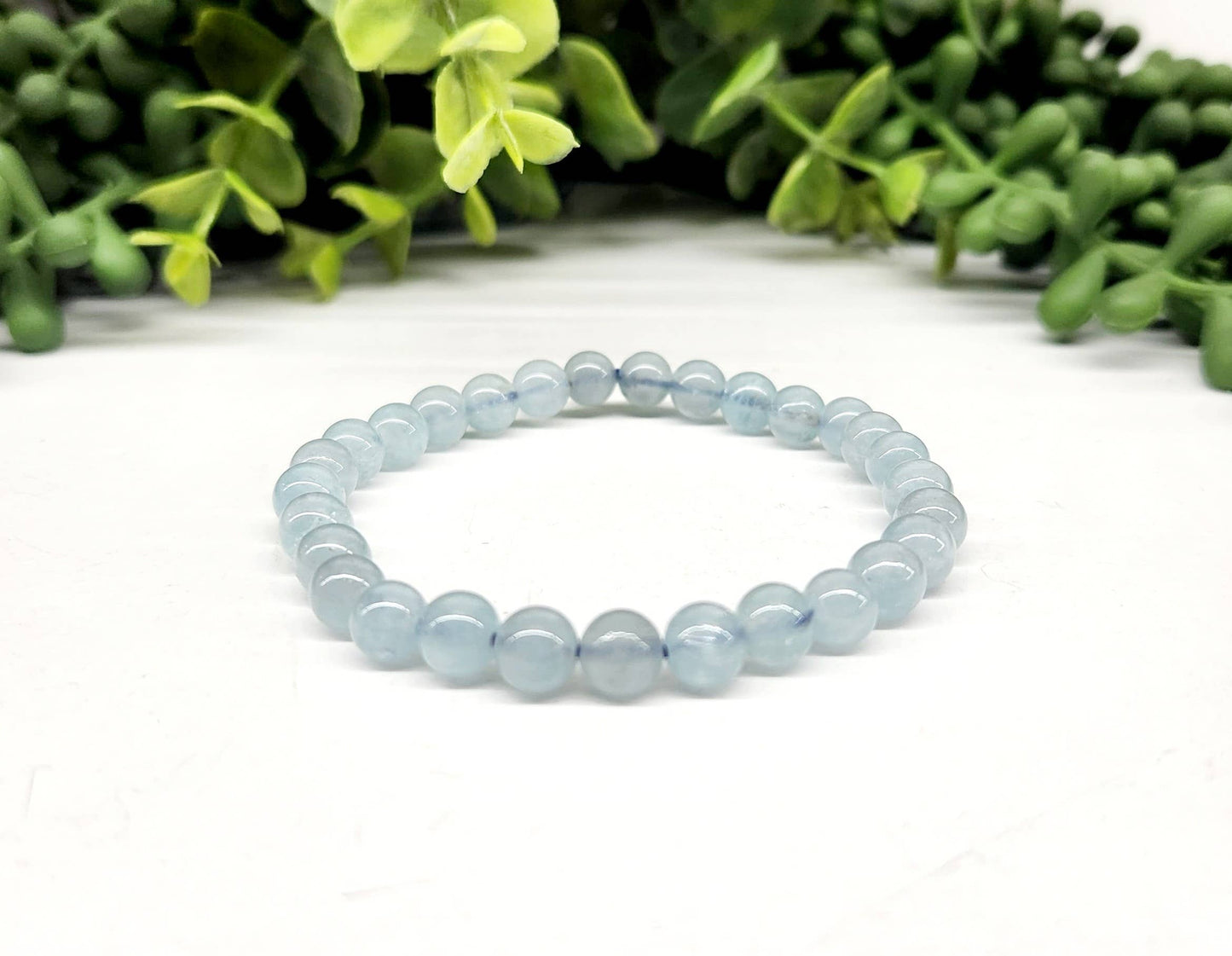 Aquamarine Gemstone Bracelet (6mm)