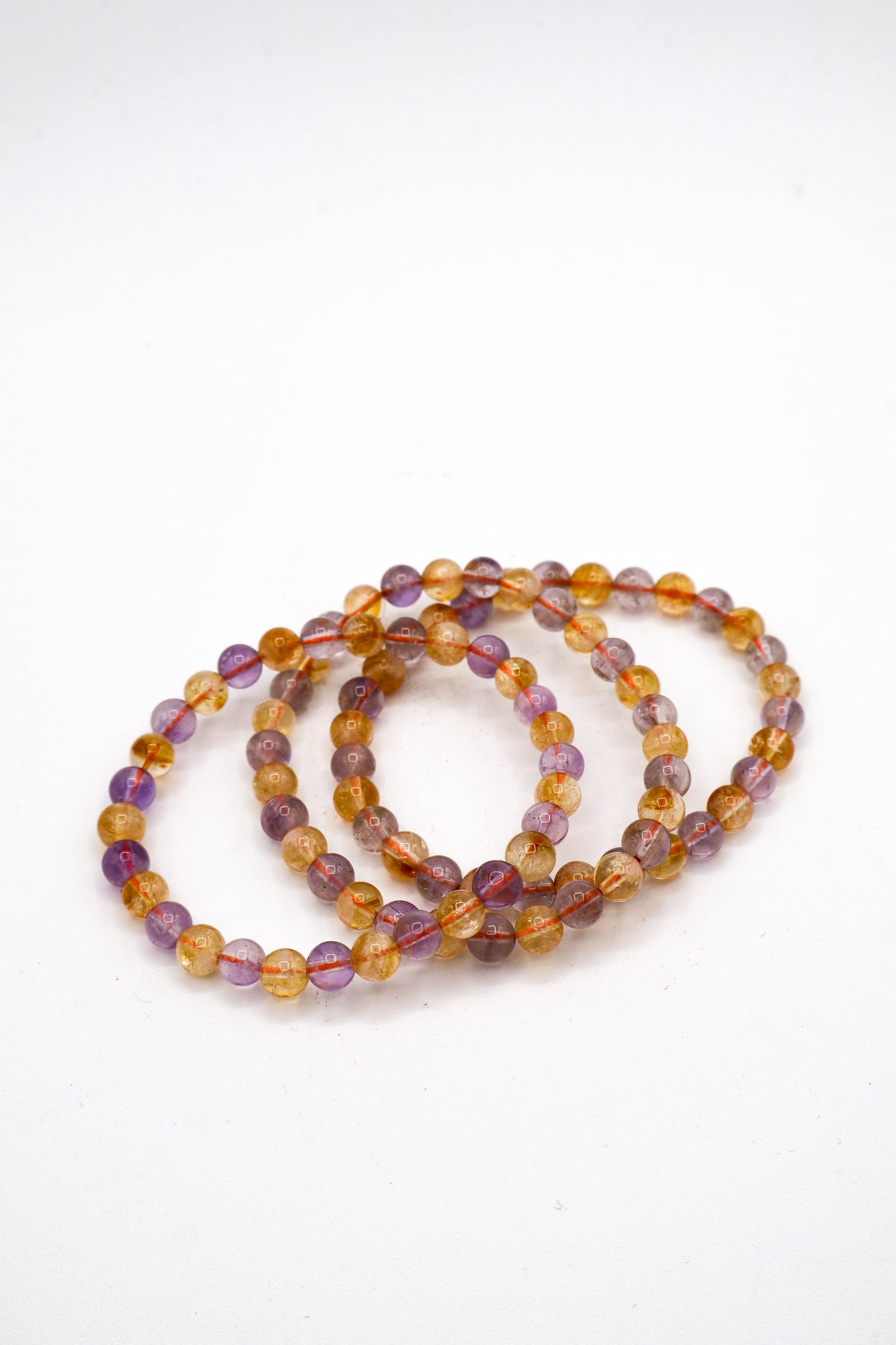 Amethyst and Citrine Ametrine Bracelets (6mm)