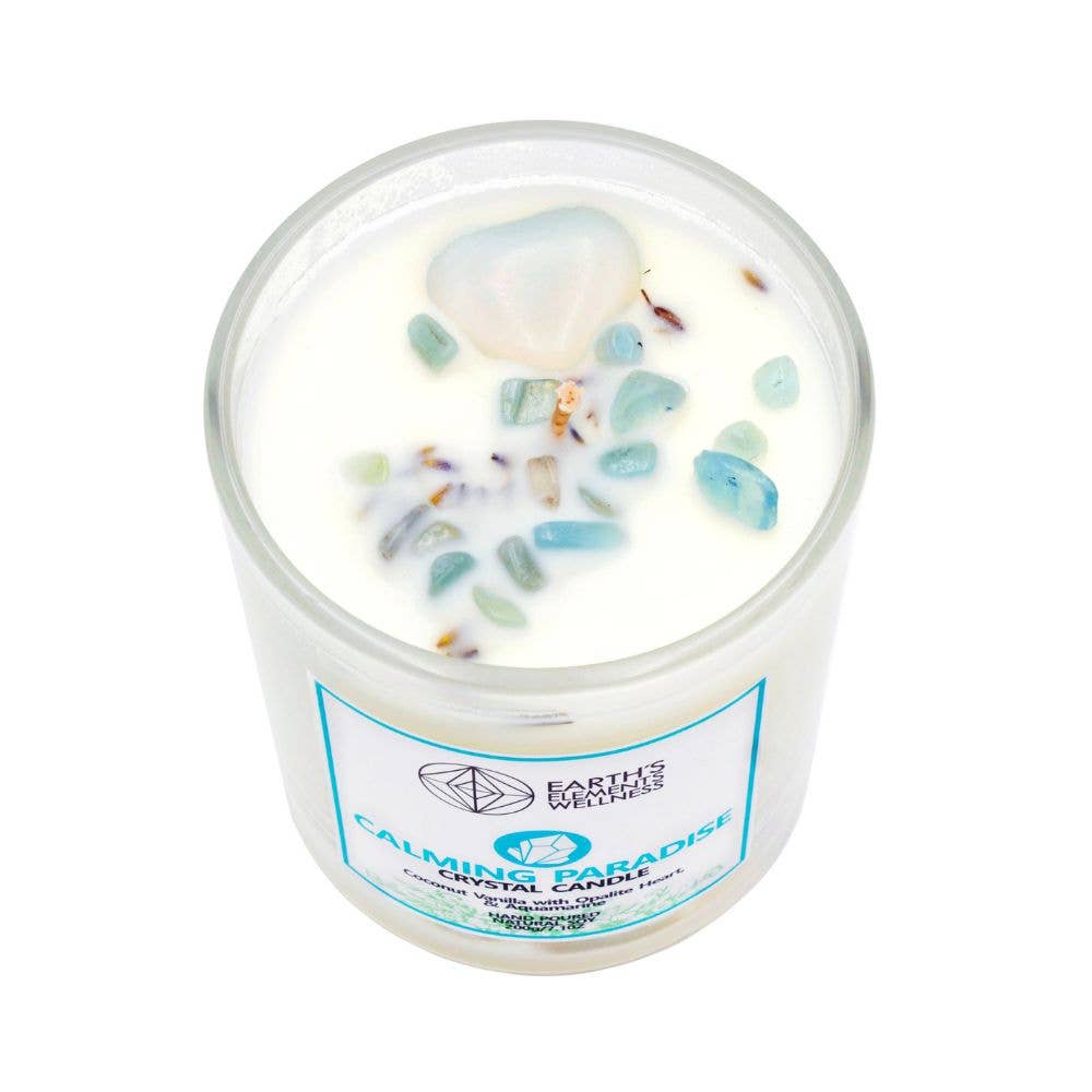 Calming Paradise Crystal Candle