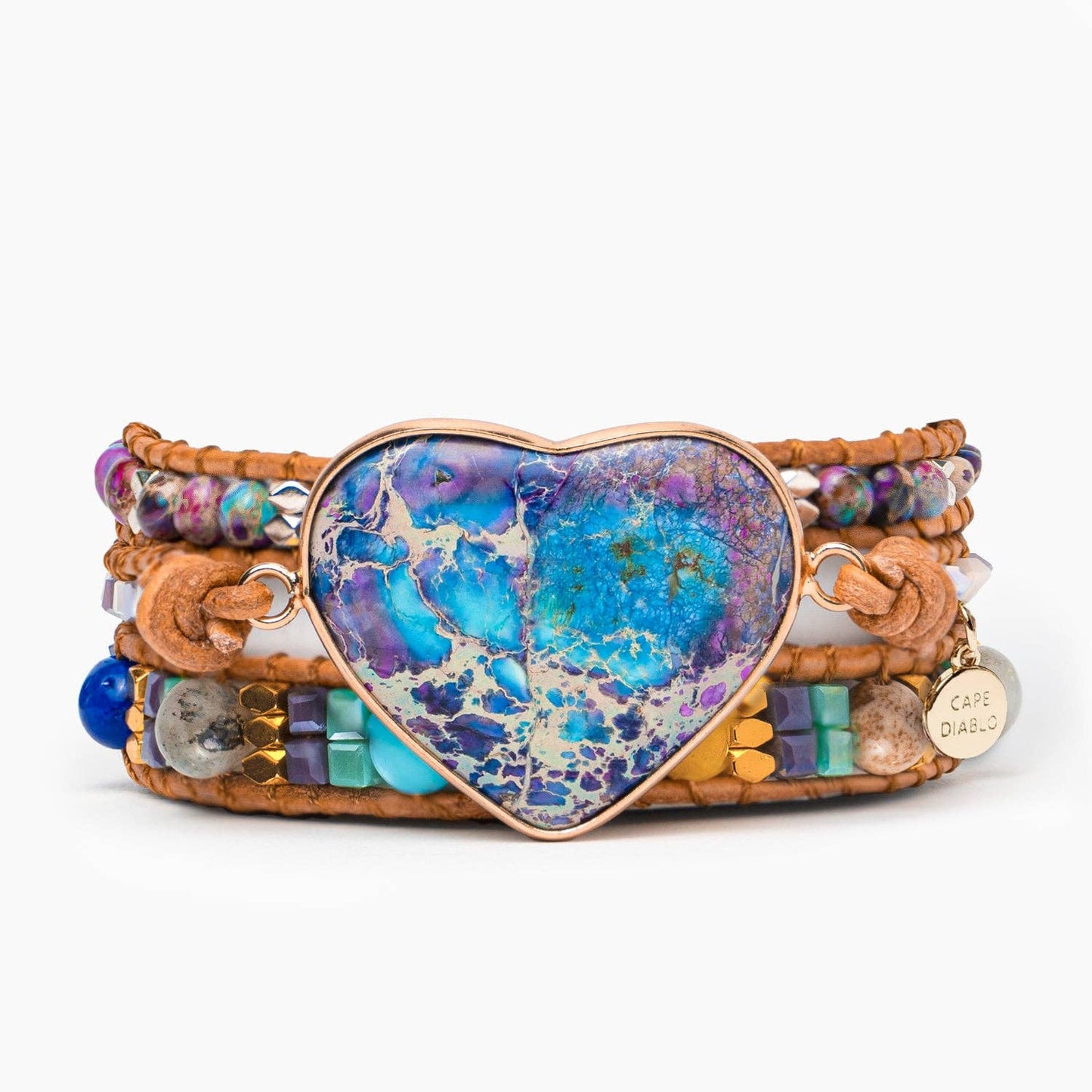 Healing Jasper Love Wrap Bracelet | Strength, Stability, Grounding | Cape Diablo