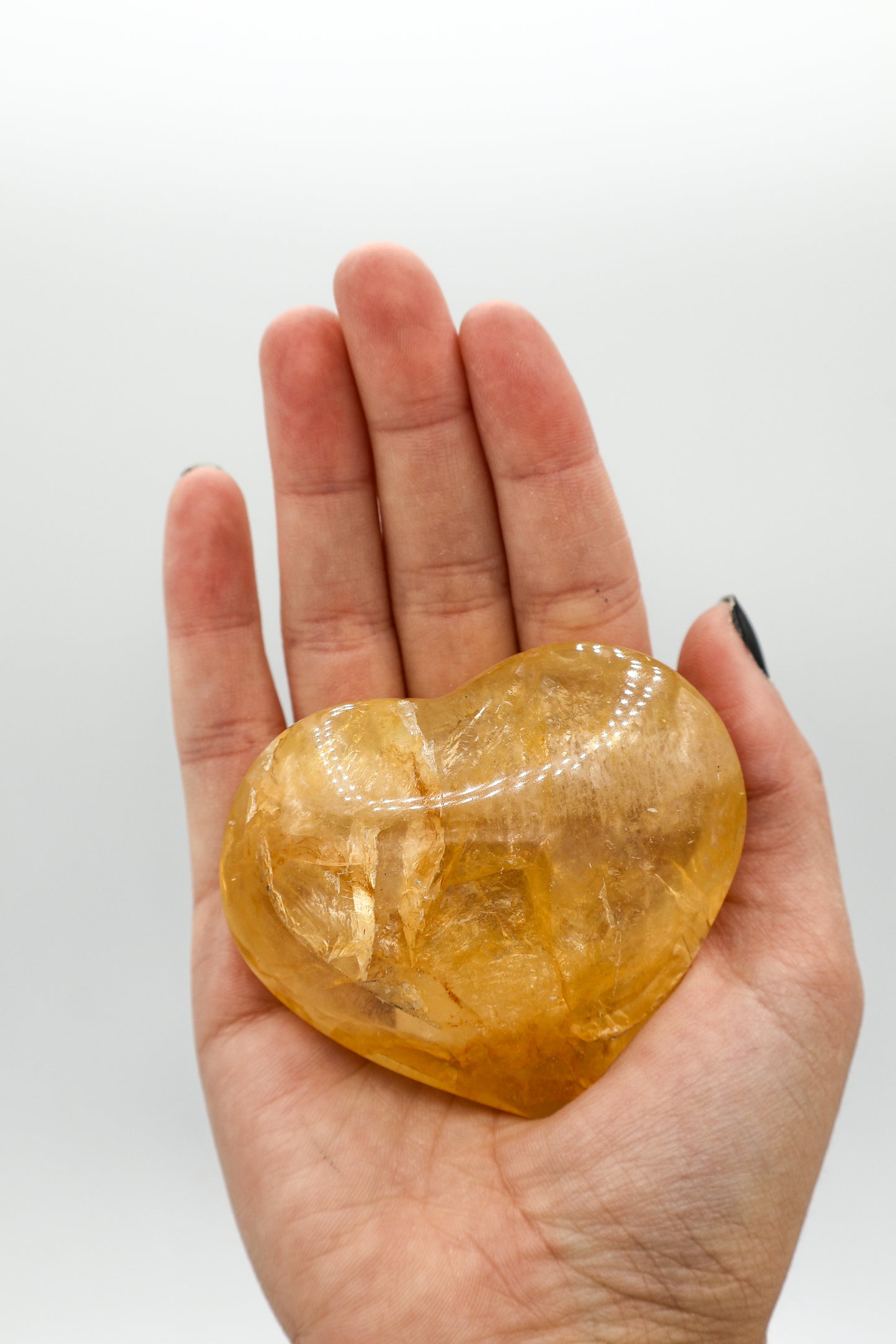 Golden Healer Crystal Heart