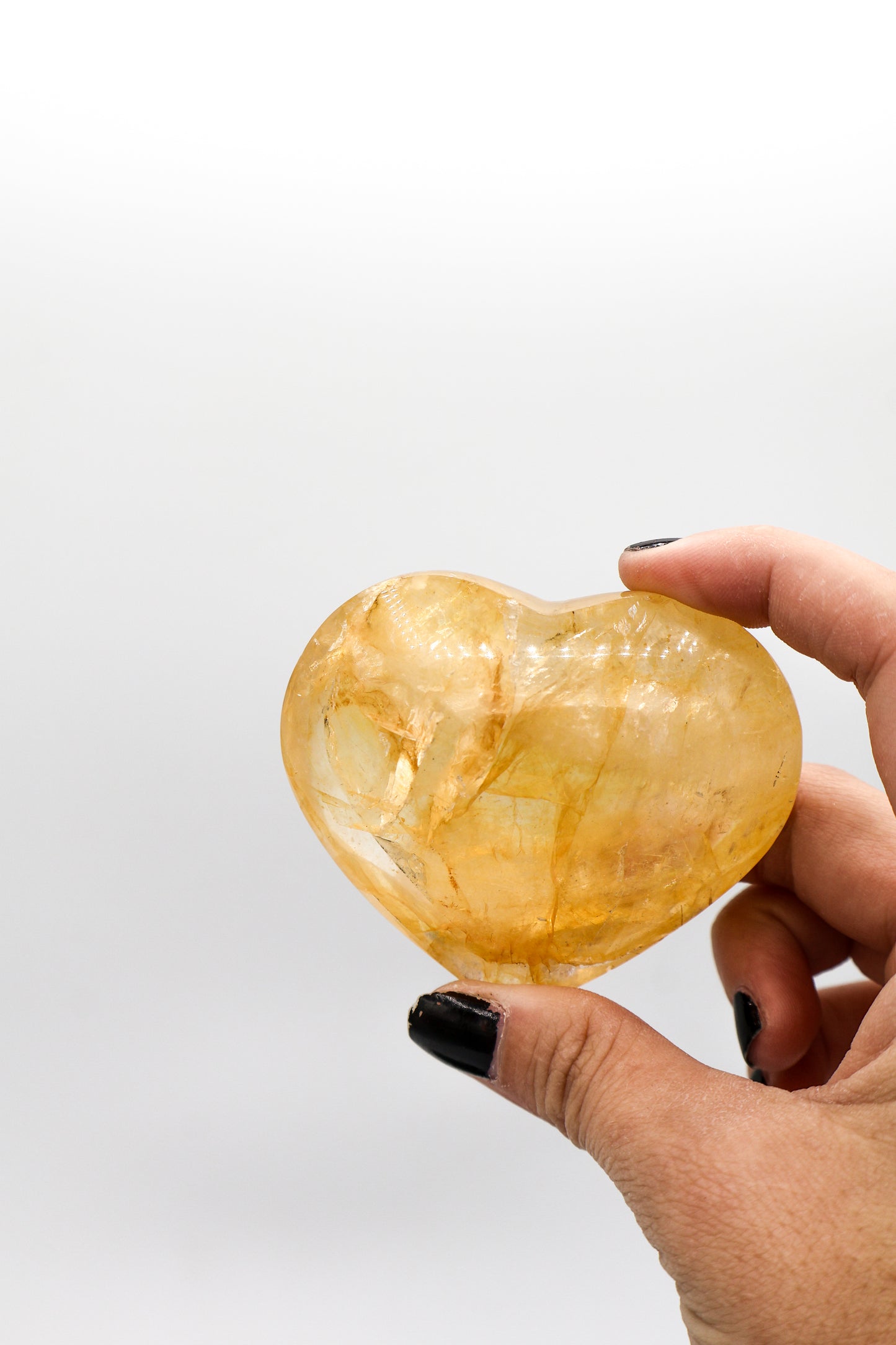 Golden Healer Crystal Heart