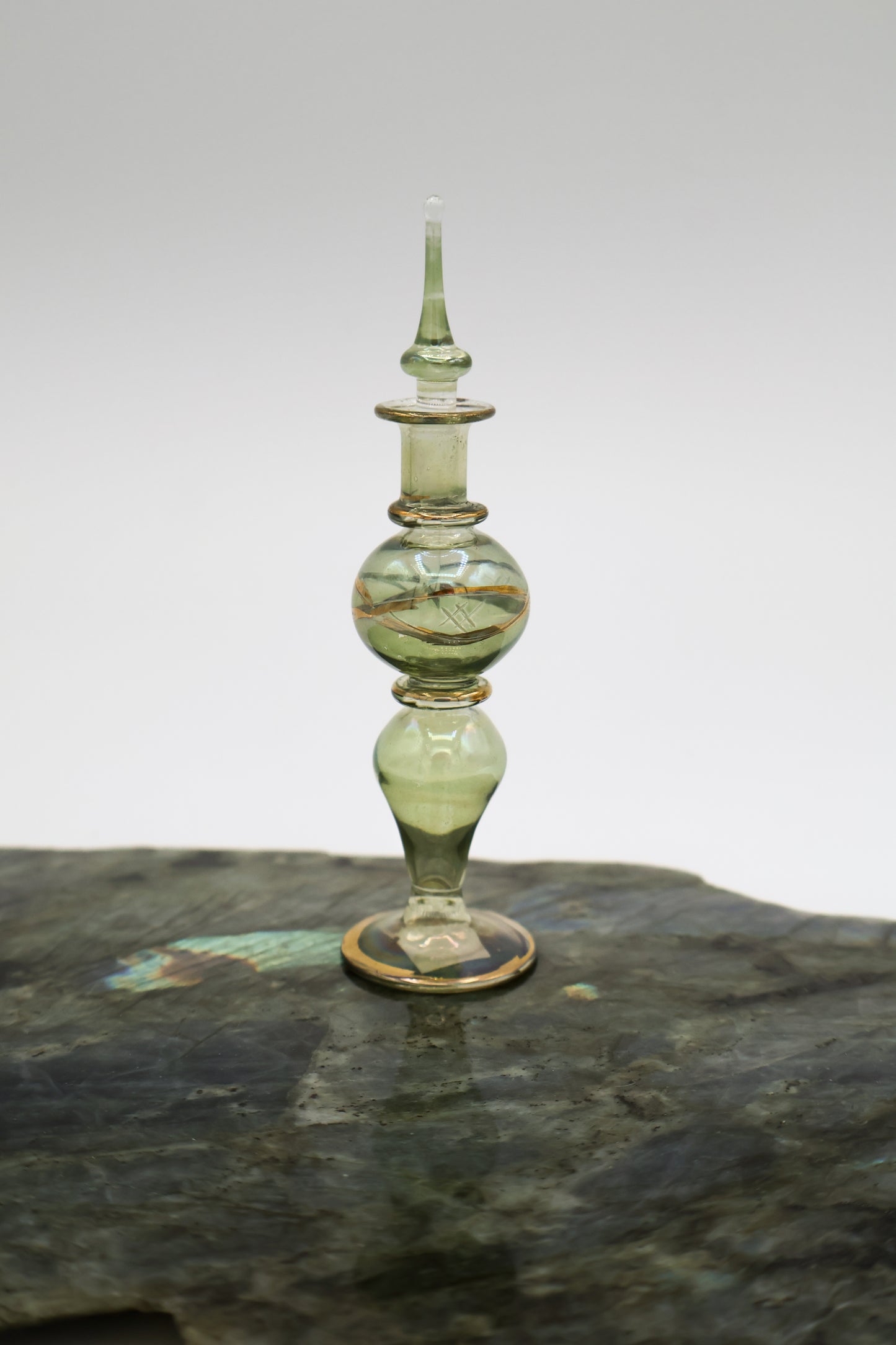 Egyptian Glass Hand Blown Oil Bottle