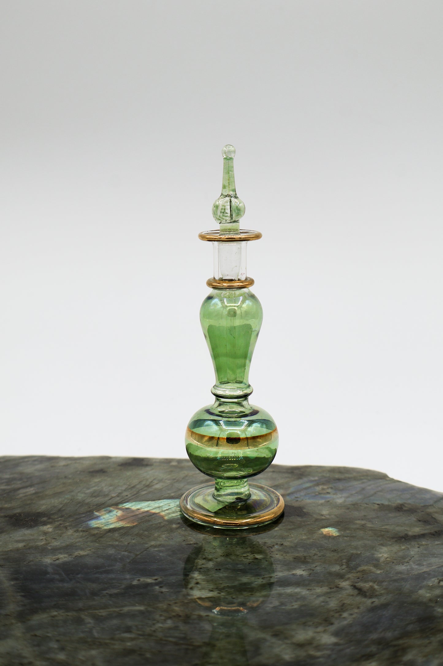 Egyptian Glass Hand Blown Oil Bottle
