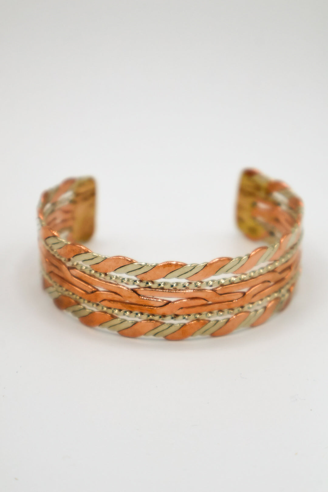 Multi-Tone Copper Cuff Bangle Bracelets