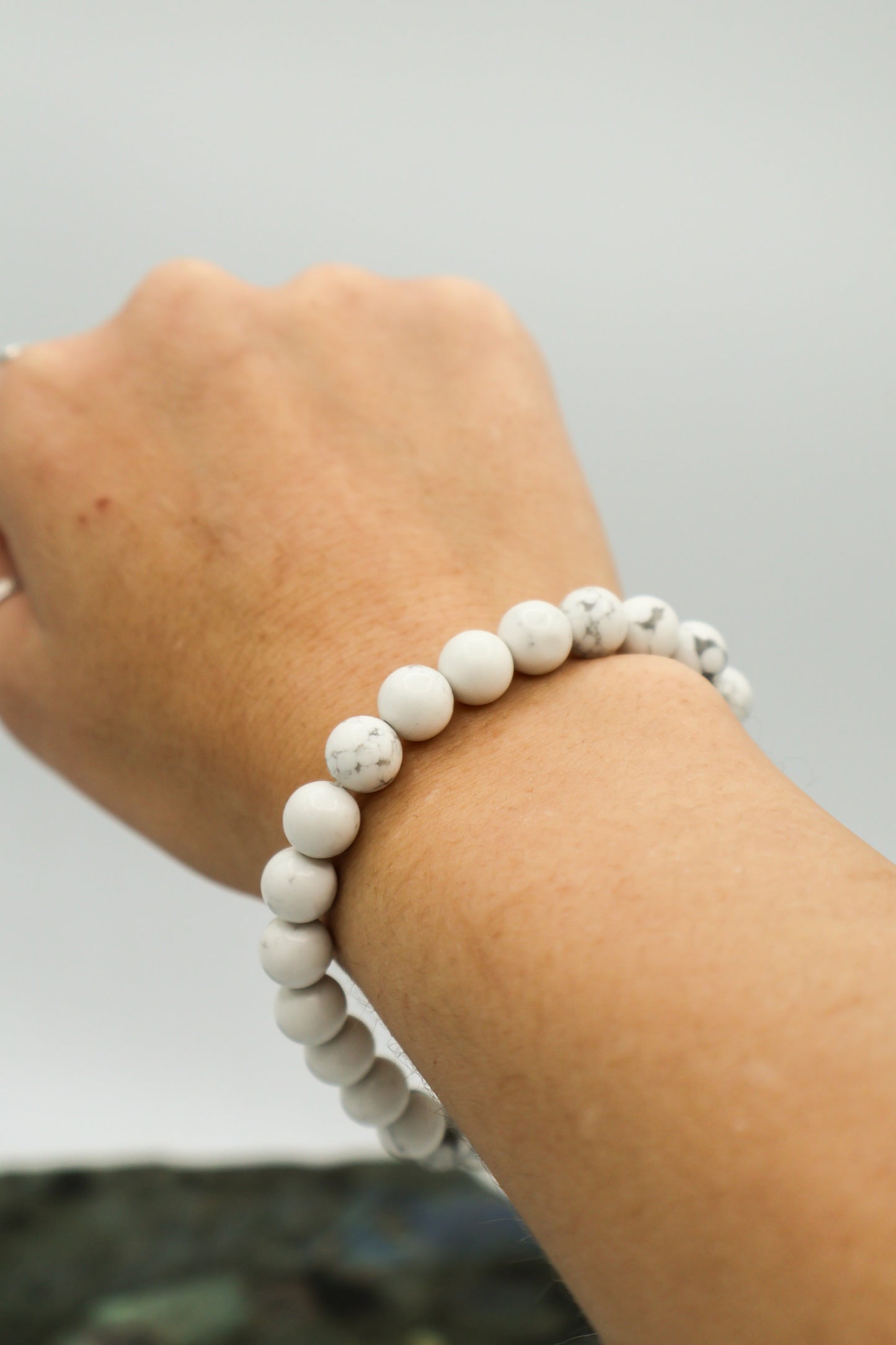 White Howlite Bracelet (8mm)